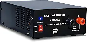 Fonte de alimentação CC de 13,8 V 30 A para rádio amador, fonte de alimentação de bancada compacta regulada de 30 Amp conversor CA para DC, ventilador de resfriamento, interface USB 5V 2A, rádio