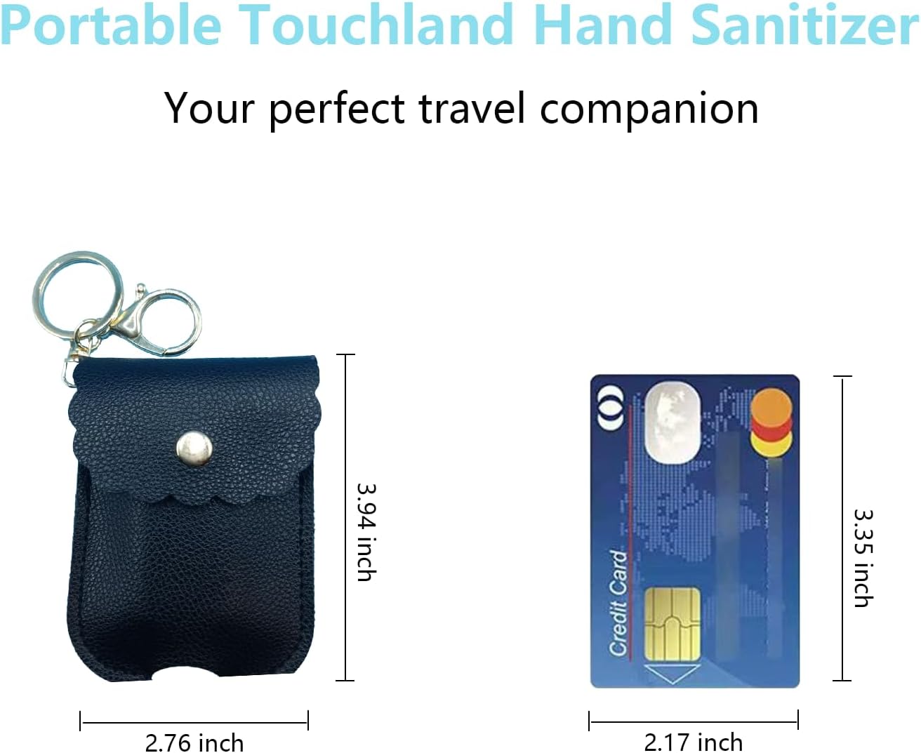 Refillable Mini Hand Sanitizer Holder for Travel, Reusable Keychain Handsanitizer w... - Image 5