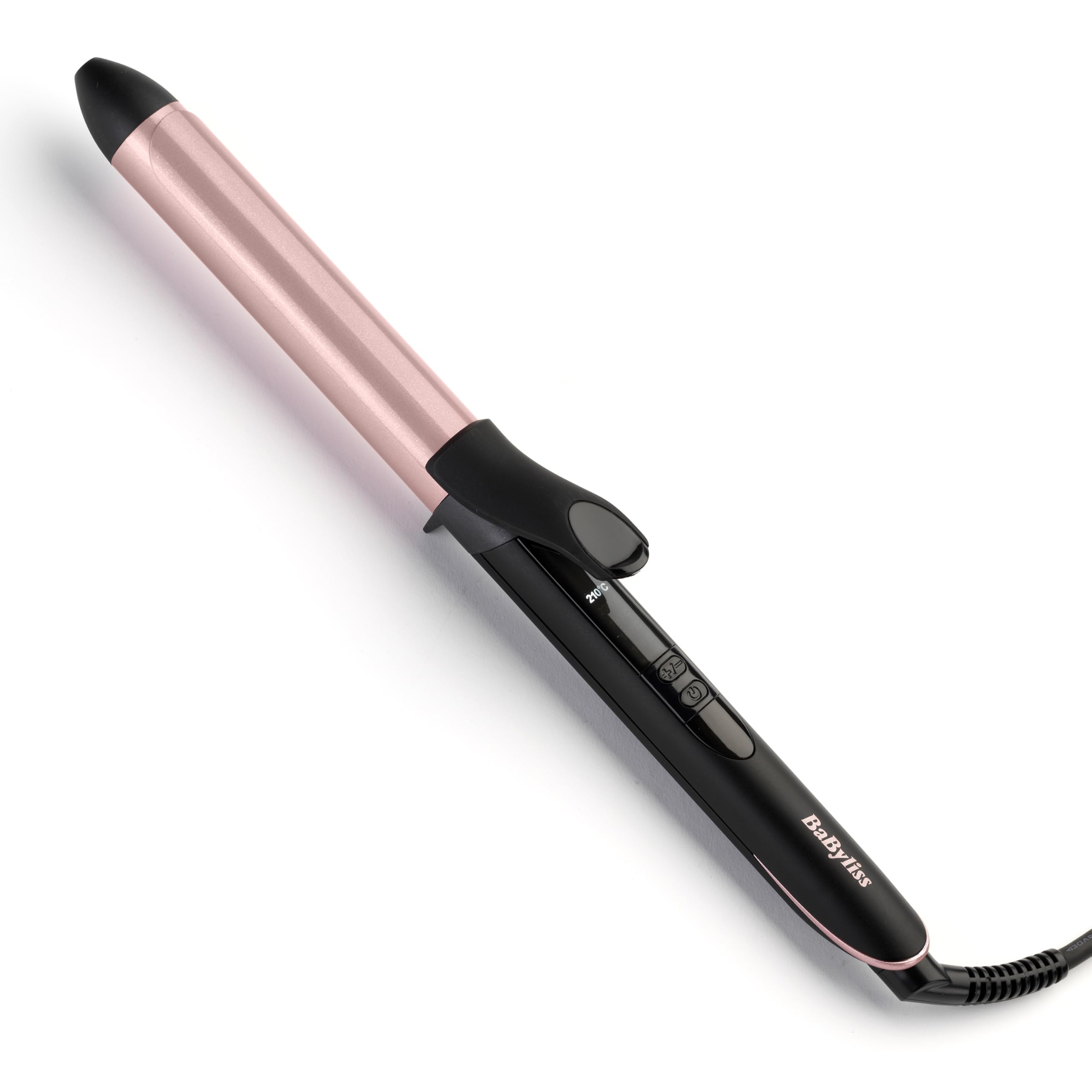 Babyliss Rose-Quartz 25mm Curling Tong - Natural Curls & Waves, Pink C451U