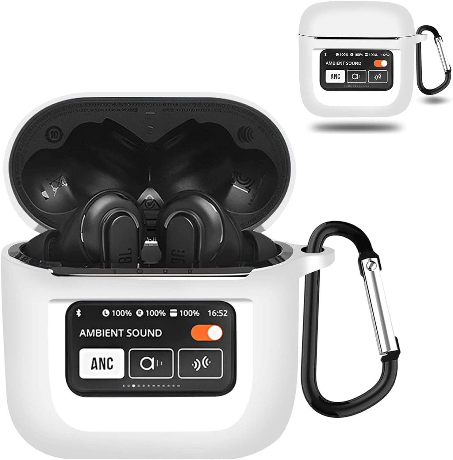 箱ありJBL TOUR pro 2 クリアケースカラビナ付 Amazon | AIYYXX JBL TOUR PRO2ケース JBL TOUR PRO 2 ケース 対応jbl