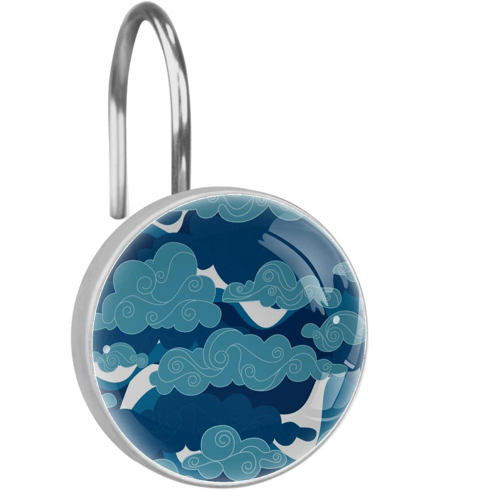 Rideaux de douche impeccables avec les crochets nuages chinois pour salle de bain