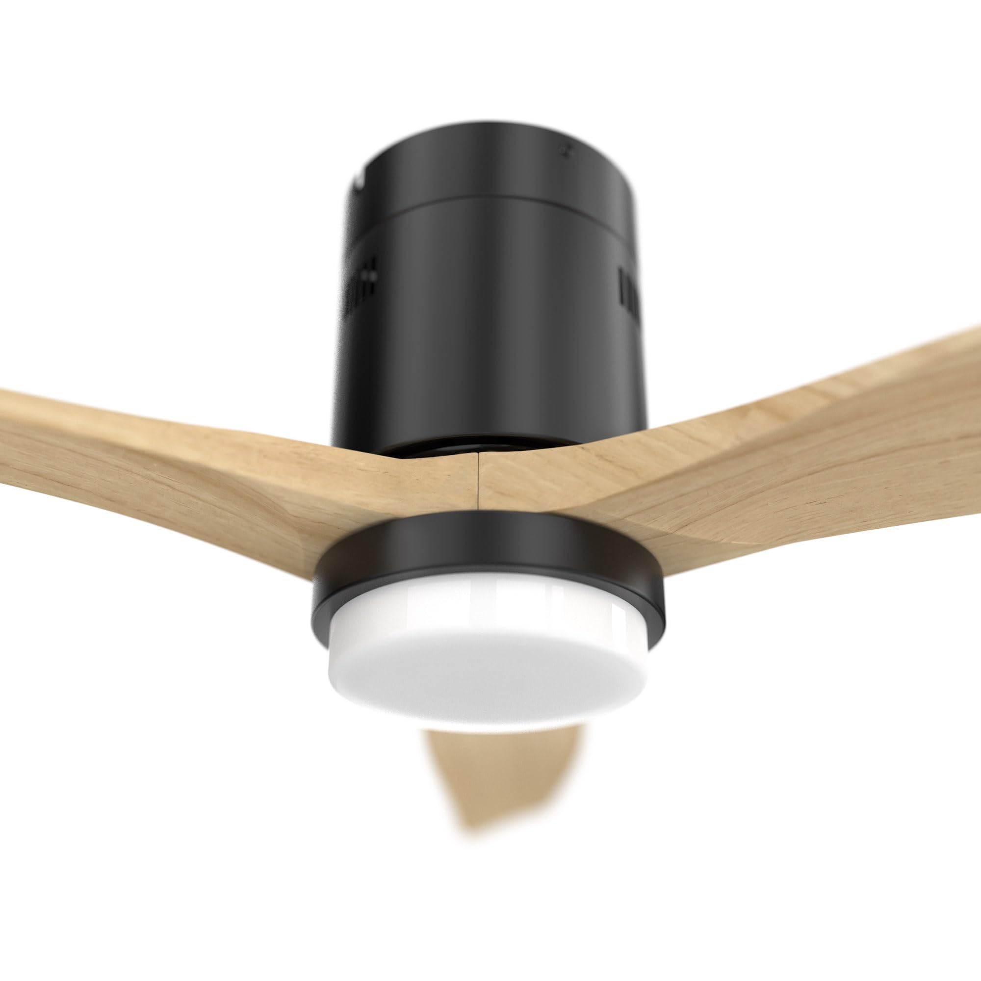 Energy Sistem SoundAir Ventilador de Techo con Altavoz Bluetooth, Motor DC, 132cm, Negro, Madera Natural, Moderno, Luz LED Regulable, Interior
