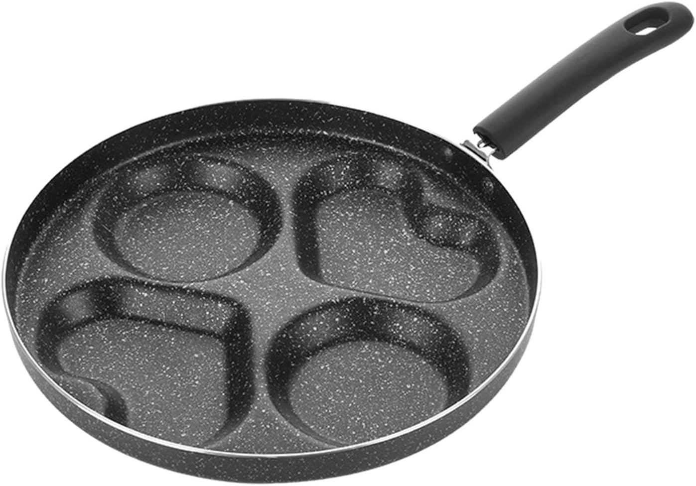 4 Hole Egg Frying Pan, Aluminum Alloy Omelette Pan, Medical Stone Coating,