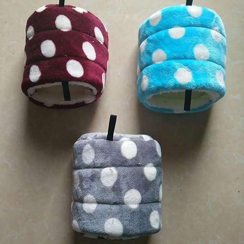 Miniatura 3 de iplusmile Hamaca pequeña para mascotas, cama de forro polar de invierno, hamaca para casa de hámster, cama cálida para mascotas, accesorios para