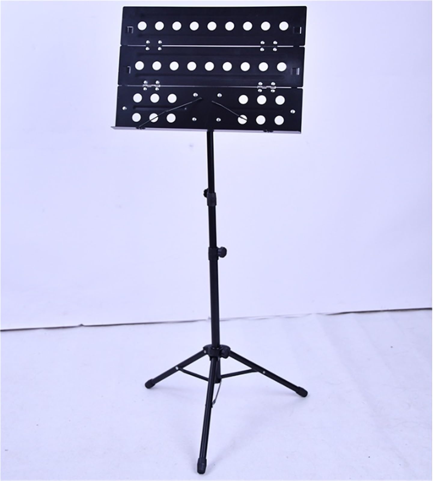 Zusammenklappbarer tragbarer Notenständer, Tragbarer Notenständer, höhenverstellbar von 80–153 cm, Schwarz for Band- und Outdoor-Auftritte