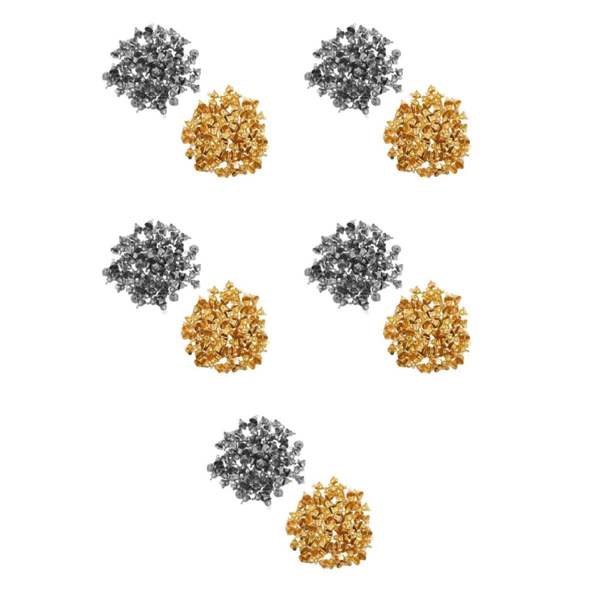 Toyvian 1000 Unidades Campanas Navideñas de Hierro Plata 10mm para