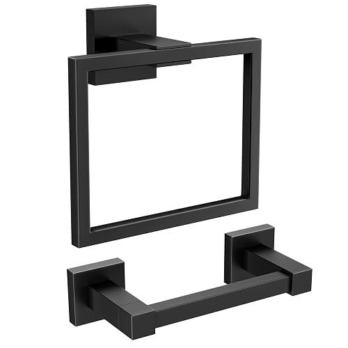 FORIOUS Toilet Paper Holder and Towel Ring Set, Bathroom Accessories