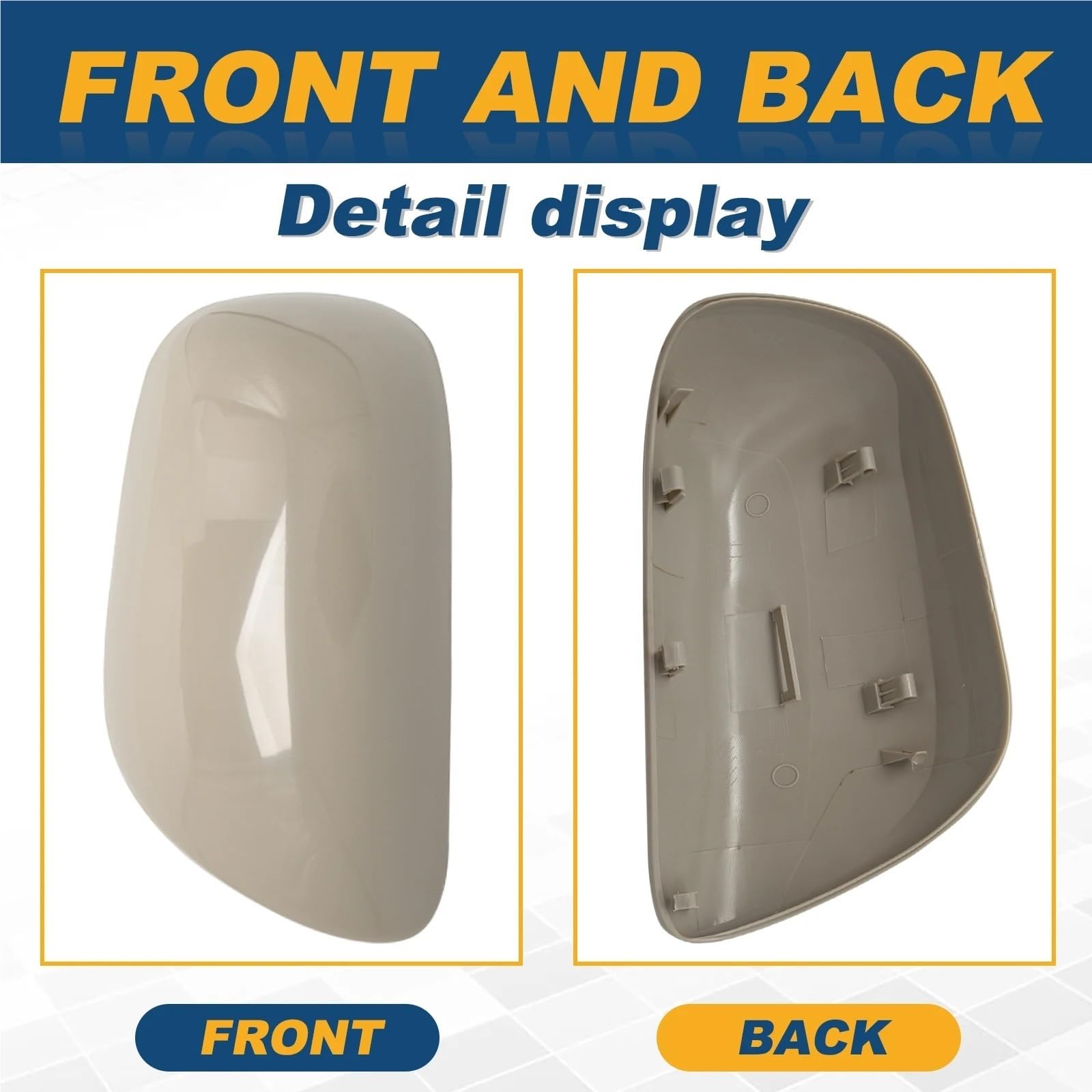 Auto Spiegelkappen Für Toyota Für Corolla 2007 2008 2009-2013 | Autotür-Rückspiegelabdeckung, Seitentür-Rückspiegel-Abdeckkappengehäuse(Gray Right)