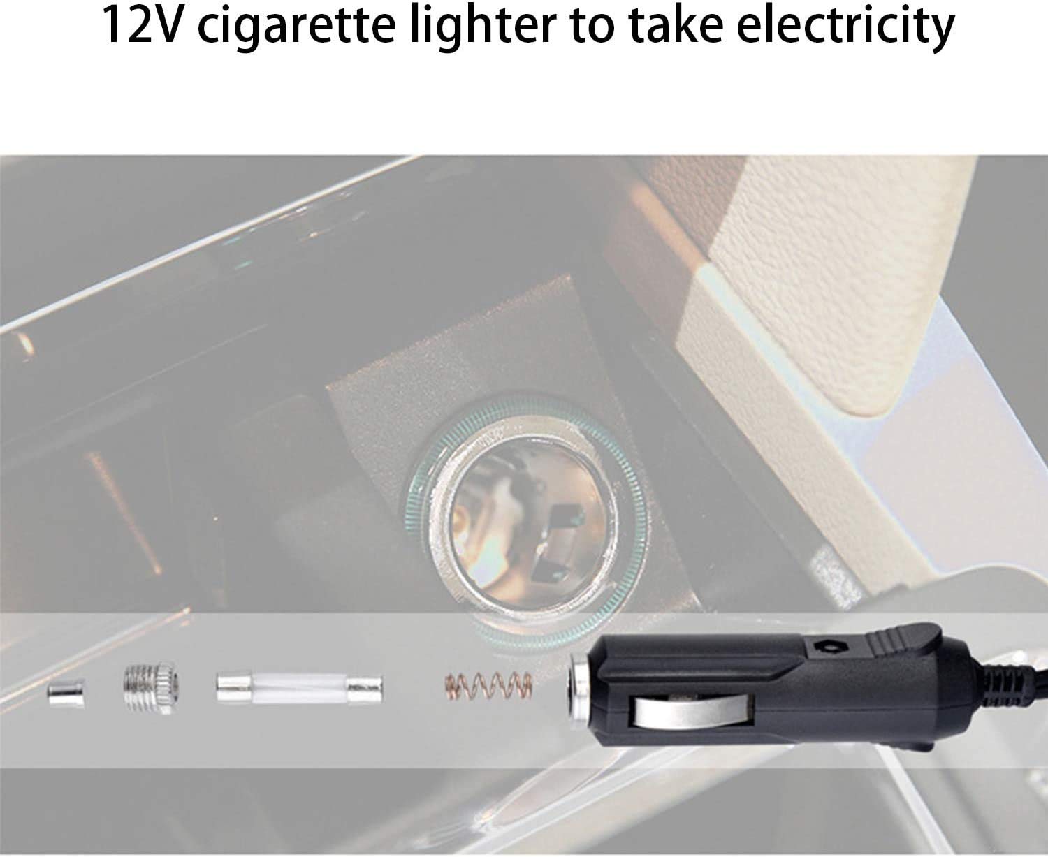 Aspiradora portátil del automóvil: vacío de mano inalámbrico de alta potencia con cable de 13 pies - 12V - Kit de accesorios para automóviles y automóviles para detalle y limpieza interior de aut
