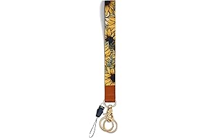 Chic Sunflower Lanyard for Keys and More