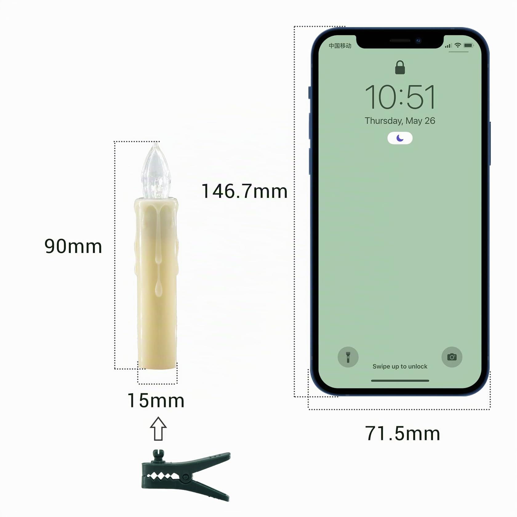 PChero 30 Stück LED Weihnachtskerzen, Batteriebetrieben Flammenlose Flackernde Stabkerzen mit Fernbedienung für Heimat Tisch Xmas Tree Weihnachtsbaum Garten Dekoration – Warmweiß