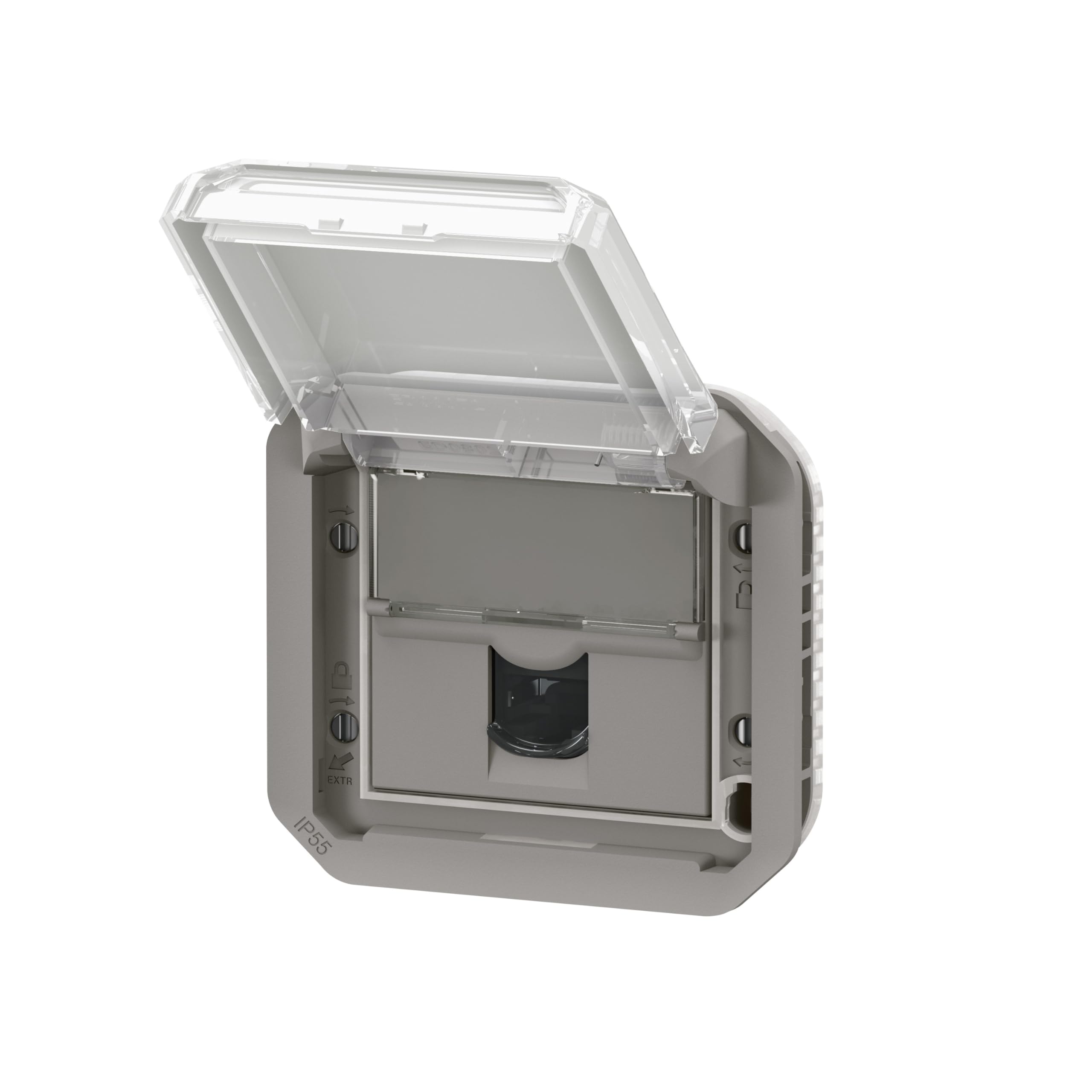 prise rj45 - catégorie 6a - stp - gris - composable - legrand plexo 069559l