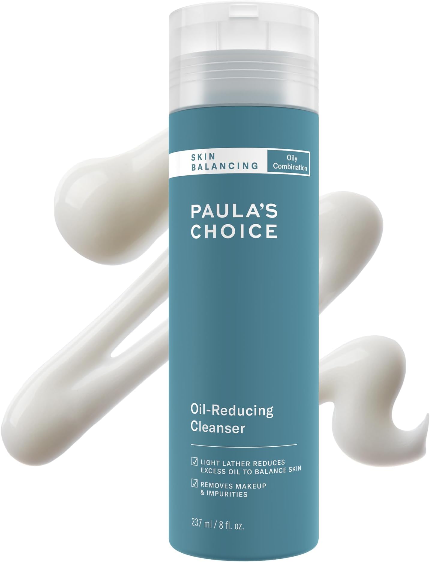 Paula's Choice SKIN BALANCING Oil-Reducing Cleanser-with Ceramides & Aloe, 8 Ounce Bottle Facial Cleanser for Normal Combination Oily Skin