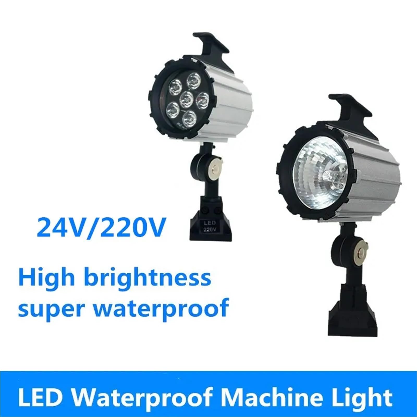 1 sztuka 6 W/7 W/9 W LED narzędzie do pracy z długim rękawem, składane, wodoodporne, olejoodporne na działanie oleju CNC, oświetlenie (krótkie ramię LED9w24v)