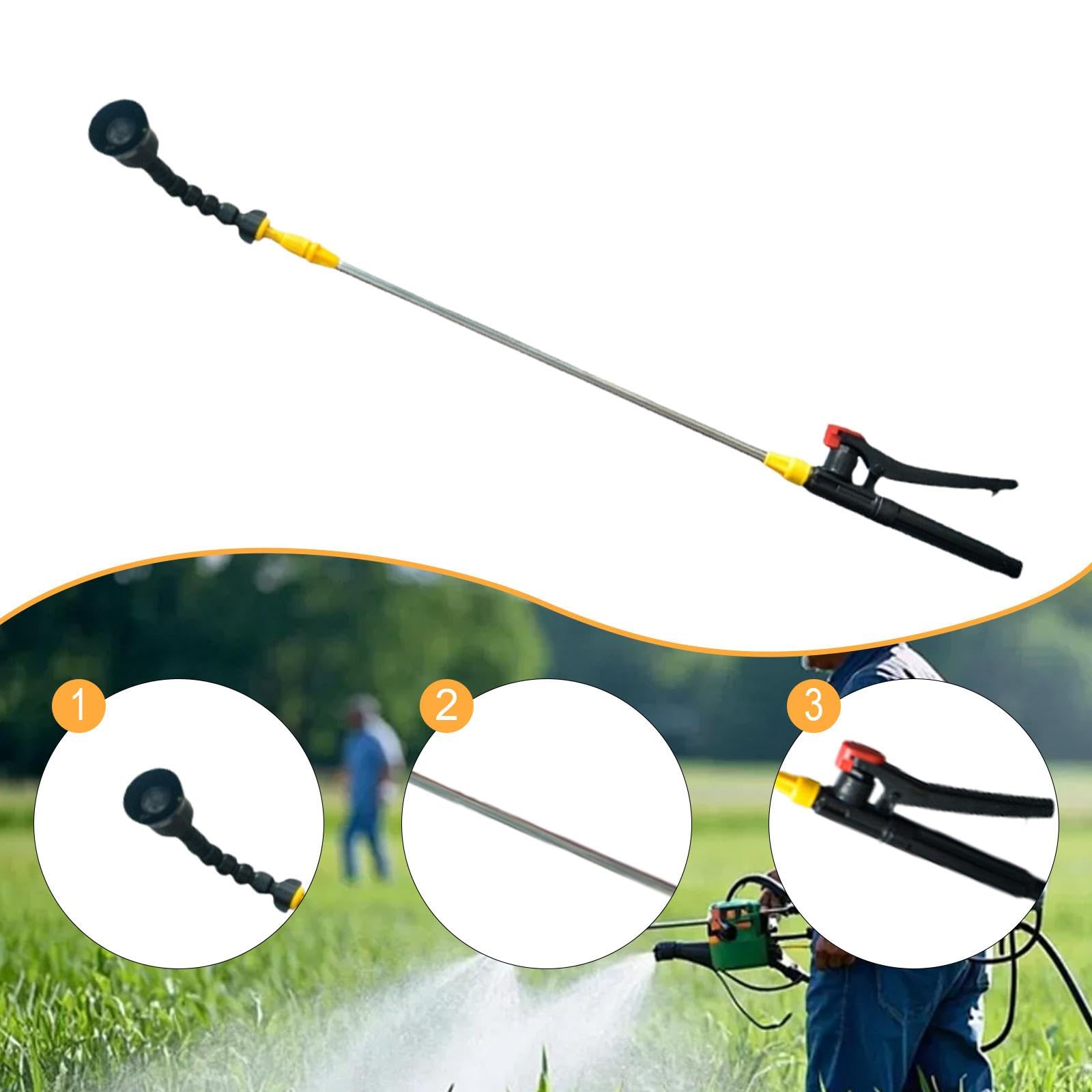 Lance D'arrosage Rétractable, Lance D'arrosage, 70 Cm - 130 Cm, Rallonge Ergonomique, Accessoires de Jardin pour Plantes D'extérieur, Buse Universelle