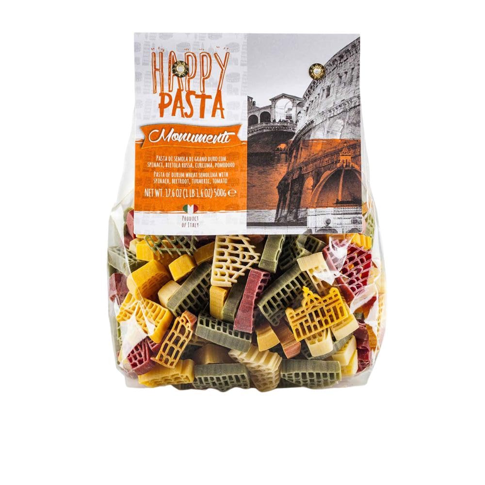 Dalla Costa Pasta Monumentos Happy Pasta. Made in Italy. Paquete Ahorro 12x500 gramos