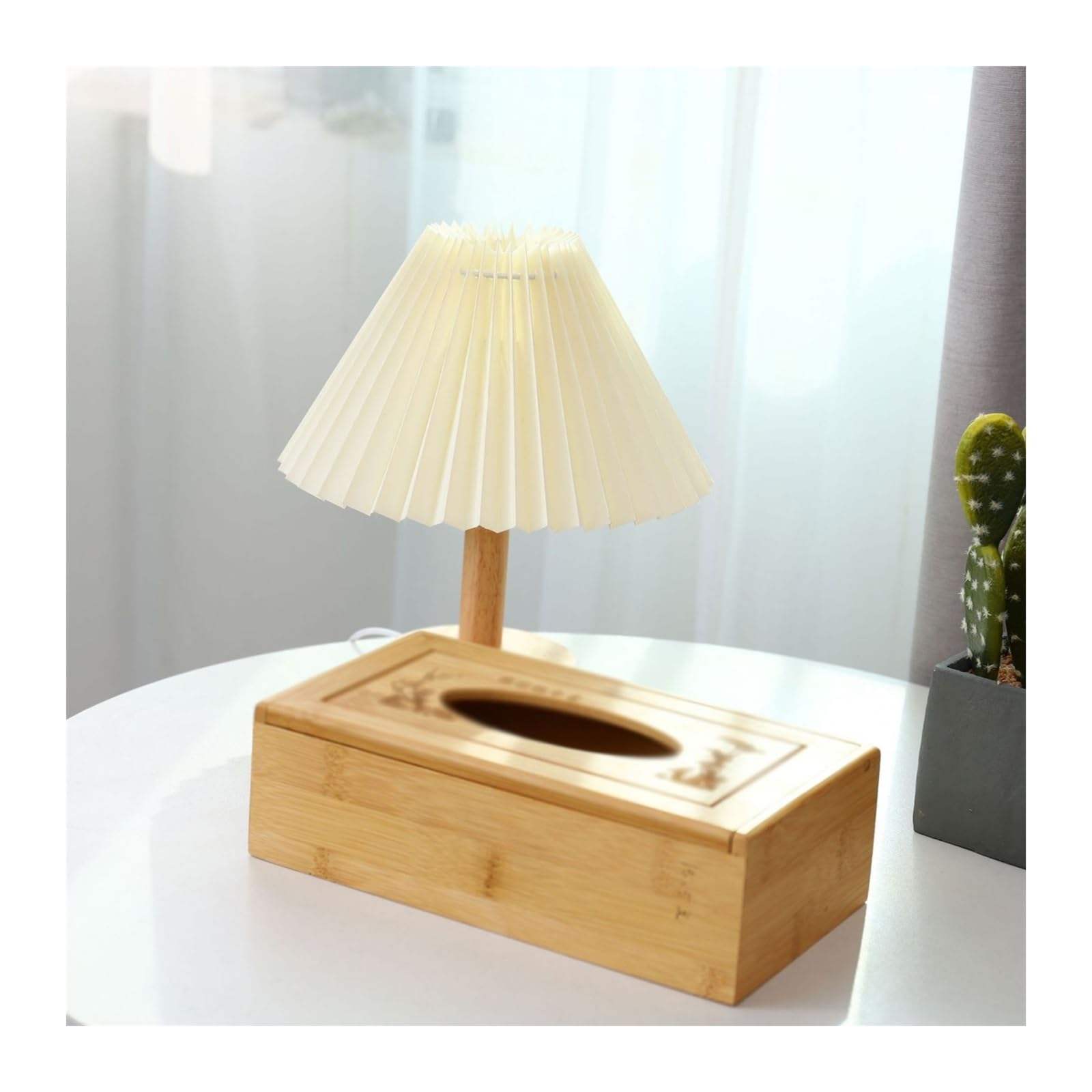 Boîte à mouchoirs en bois massif pour décorer votre table de salon