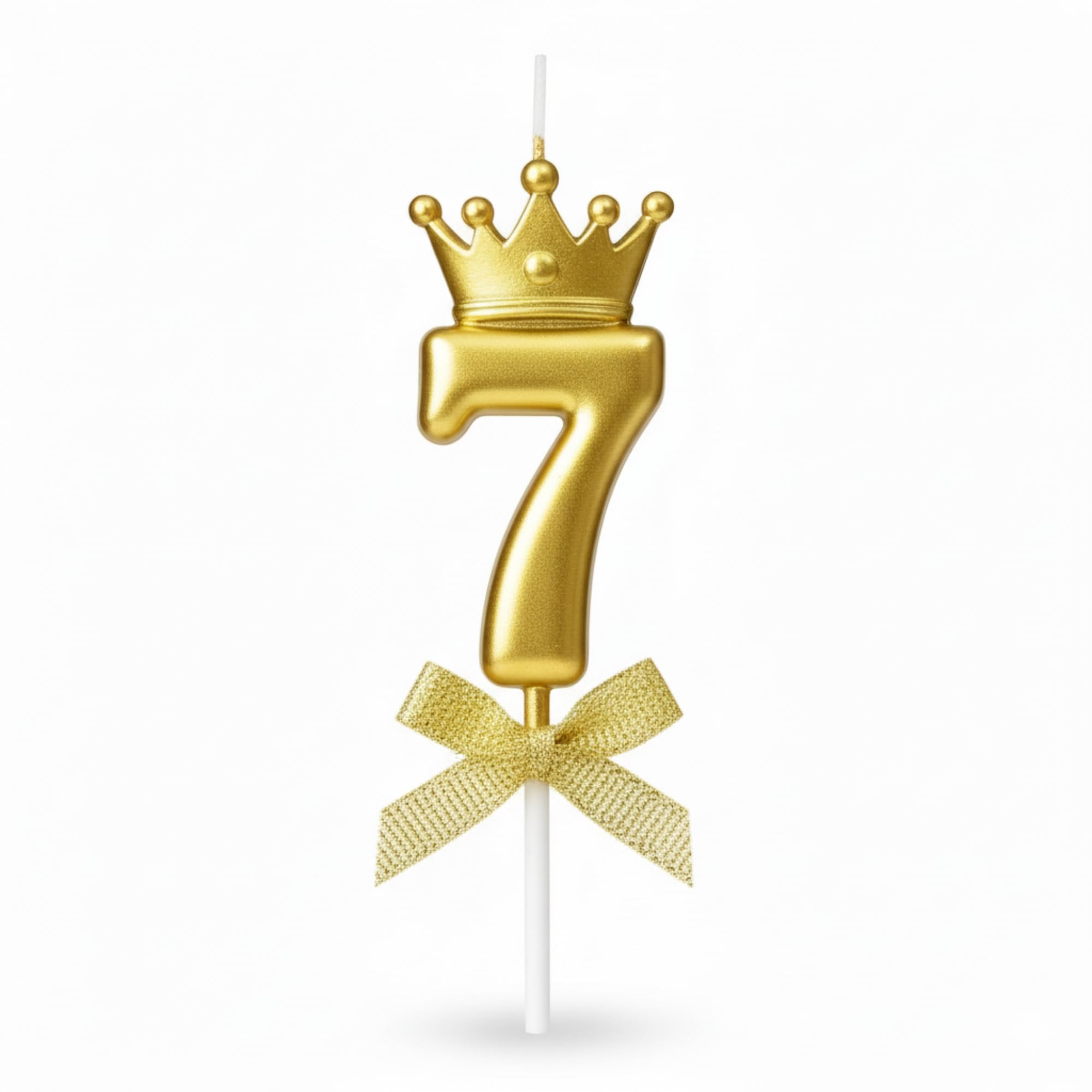 Gold Crown Birthday Candle - 3D Number 3 Cake Topper -16