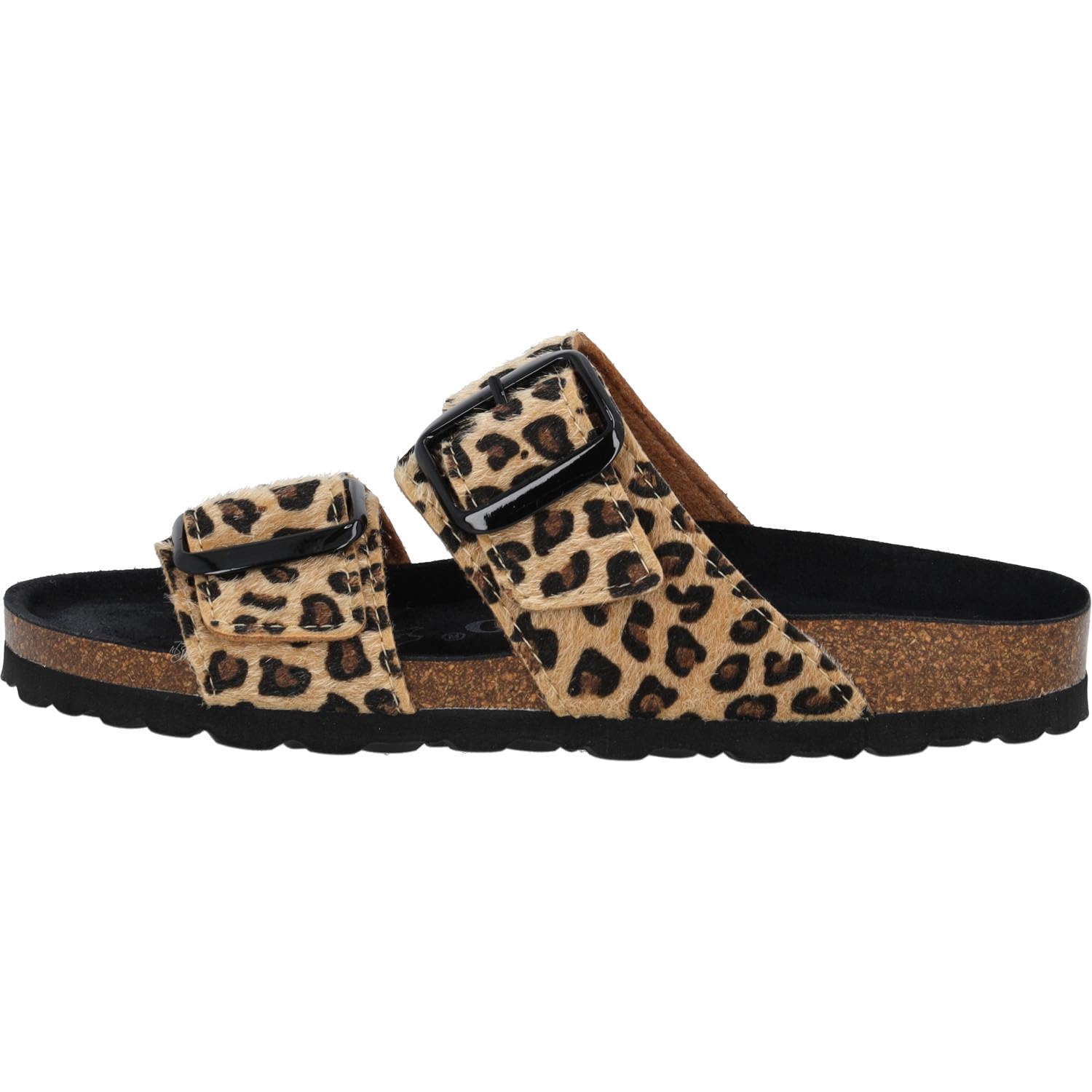 Palado Pantoletten Damen Samos GS Leo – bequeme Sandalen Made in Spain - Hausschuhe mit dämpfendem Kork-Fußbett - modische Sommerschuhe