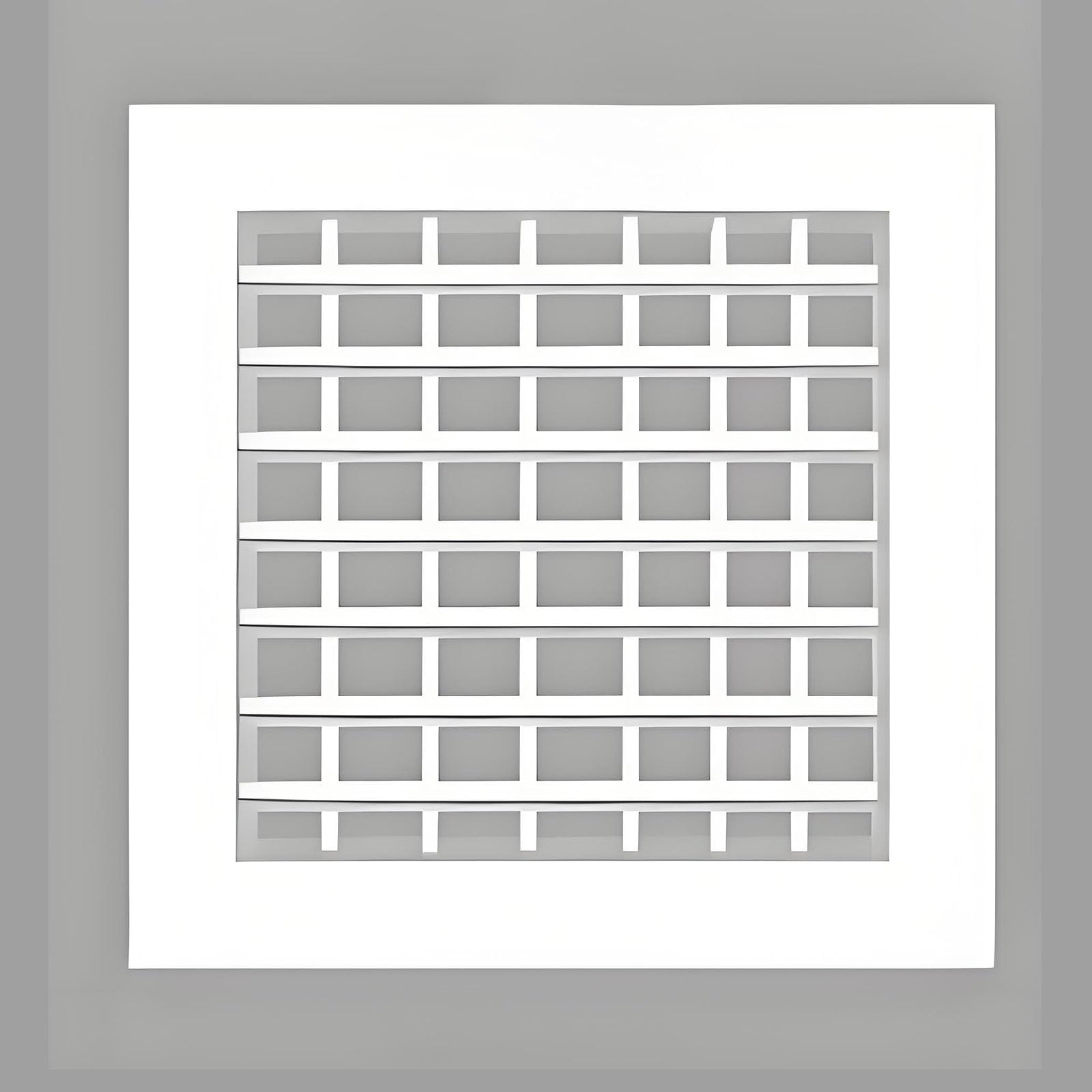 Wentylacja ścienna żaluzjowa, dwuwarstwowe szczeliny wentylacyjne, stop aluminium, wodoodporna, zintegrowana moskitiera, do łazienek i kuchni (400 x 400 cm) (350 mm x 350 mm)