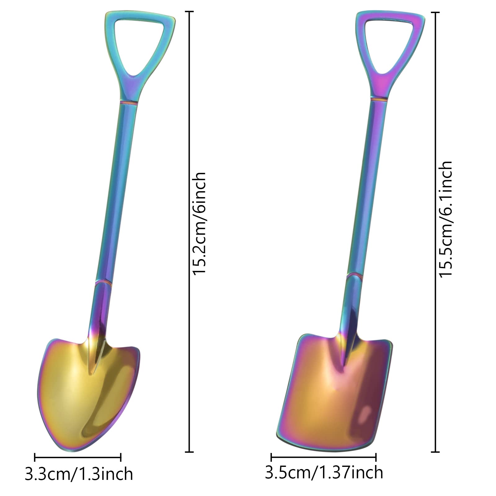 Cucchiaino Da Caffè In Acciaio INOX 304 A Forma Di Pala, Color Argento, Elegante E Originale - 2