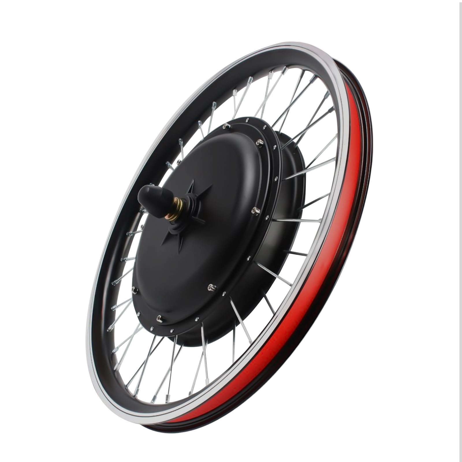 Kit di conversione per biciclette elettriche 48 V 1000 W 20 pollici, kit di conversione per bicicletta con display LED e acceleratore a pulsante, cerchio in lega leggera con freno a disco e freno a V