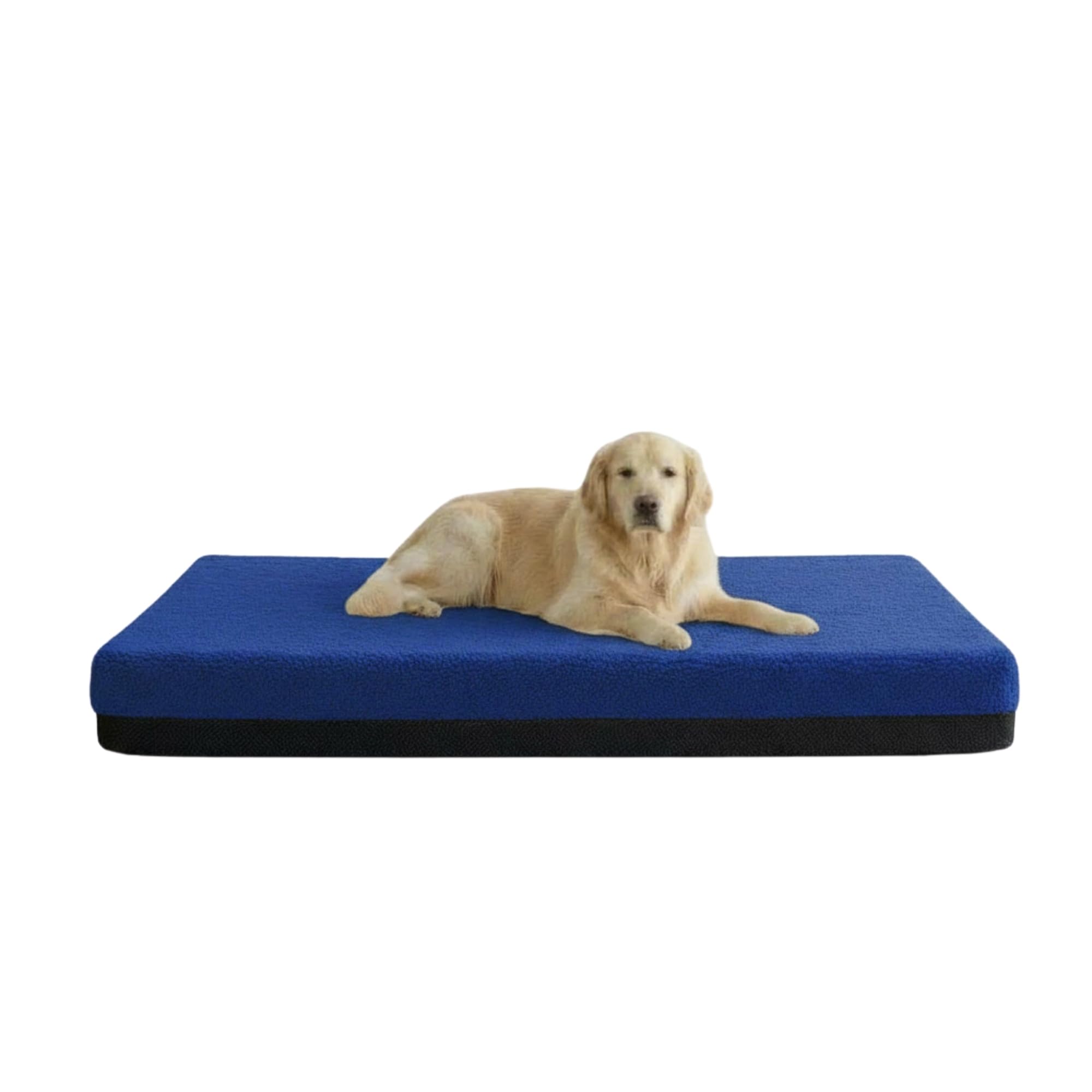 Kosiproducts Waterproof Dog Bed Mattress Non Slip Removable Washable Anti Pill Fleece Fabric Royal Blue 114cm x 75cm x 10cm โ image 1