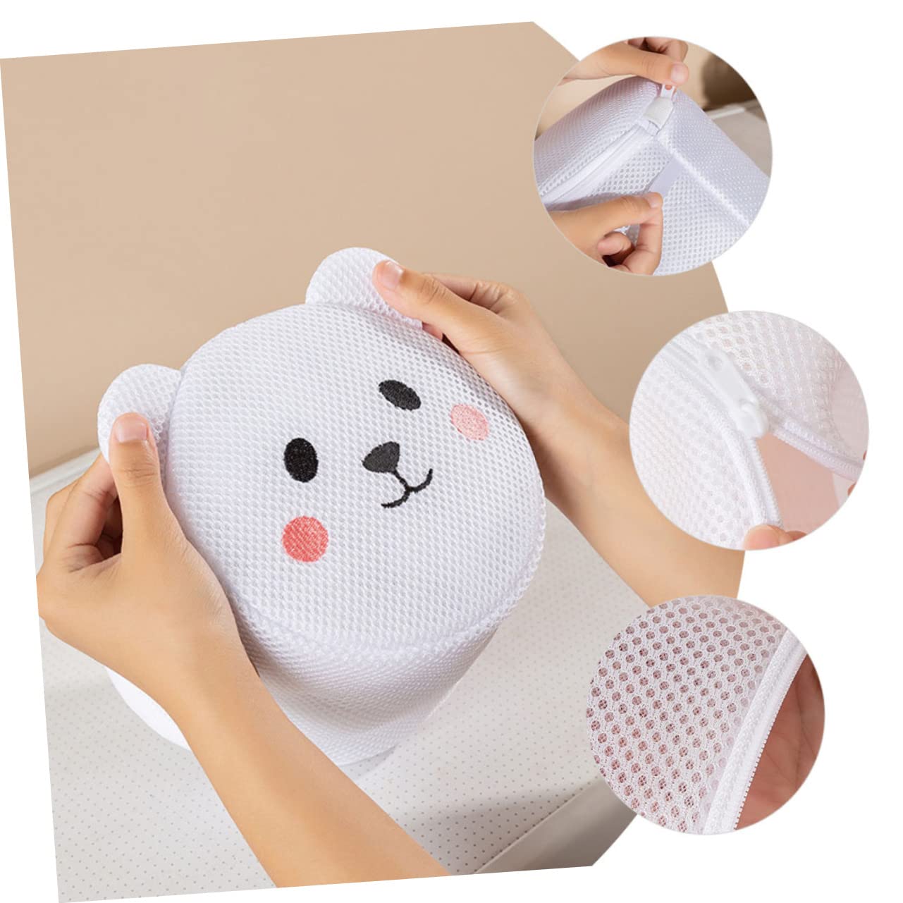6pezzi Per Biancheria Sacchetti Mesh Design Animato Per e Riutilizzabili e Resistente Per e Piccole Abbigliamento