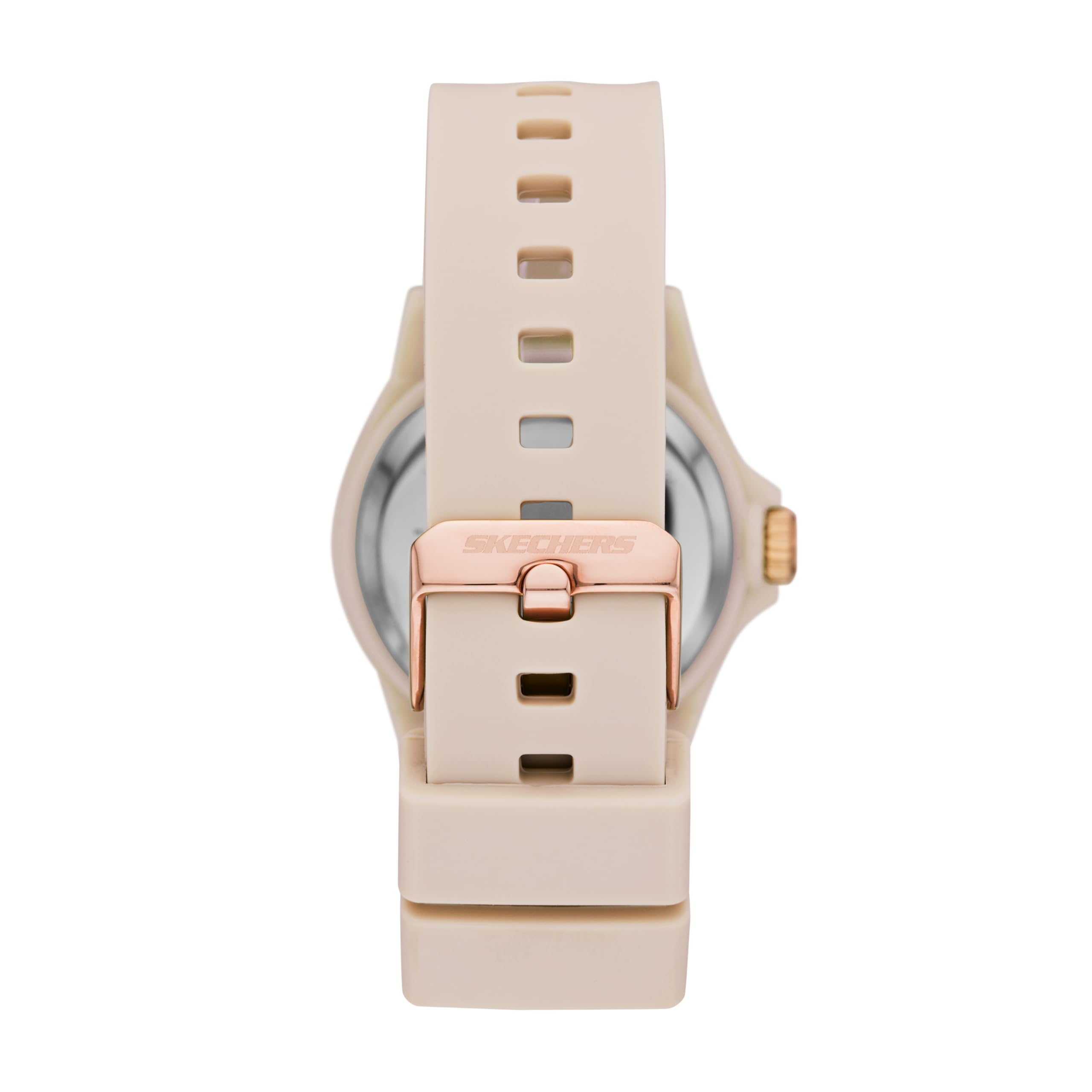 Skechers Rosencrans - Reloj Deportivo Casual de Cuarzo Medio de plástico y Silicona para Mujer, Rosa (Blush), Rosencrans Midsize