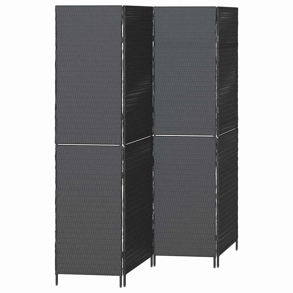 Paravent brise-vue noir mat pour créer un coin salon cozy