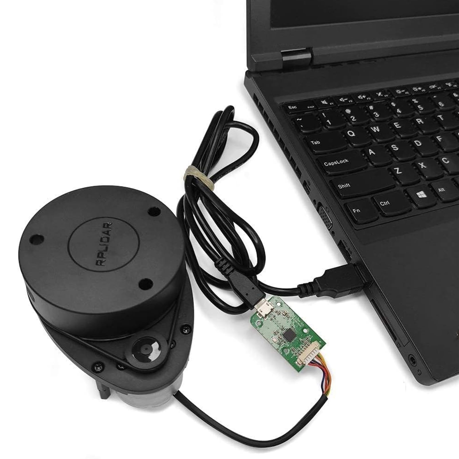 WayPonDEV RPLIDAR A1M8 Entfernungsmesser 2D 360 Grad 12 Meter Scanradius LIDAR-Sensorscanner zur Vermeidung von Hindernissen und Navigation von Robotern