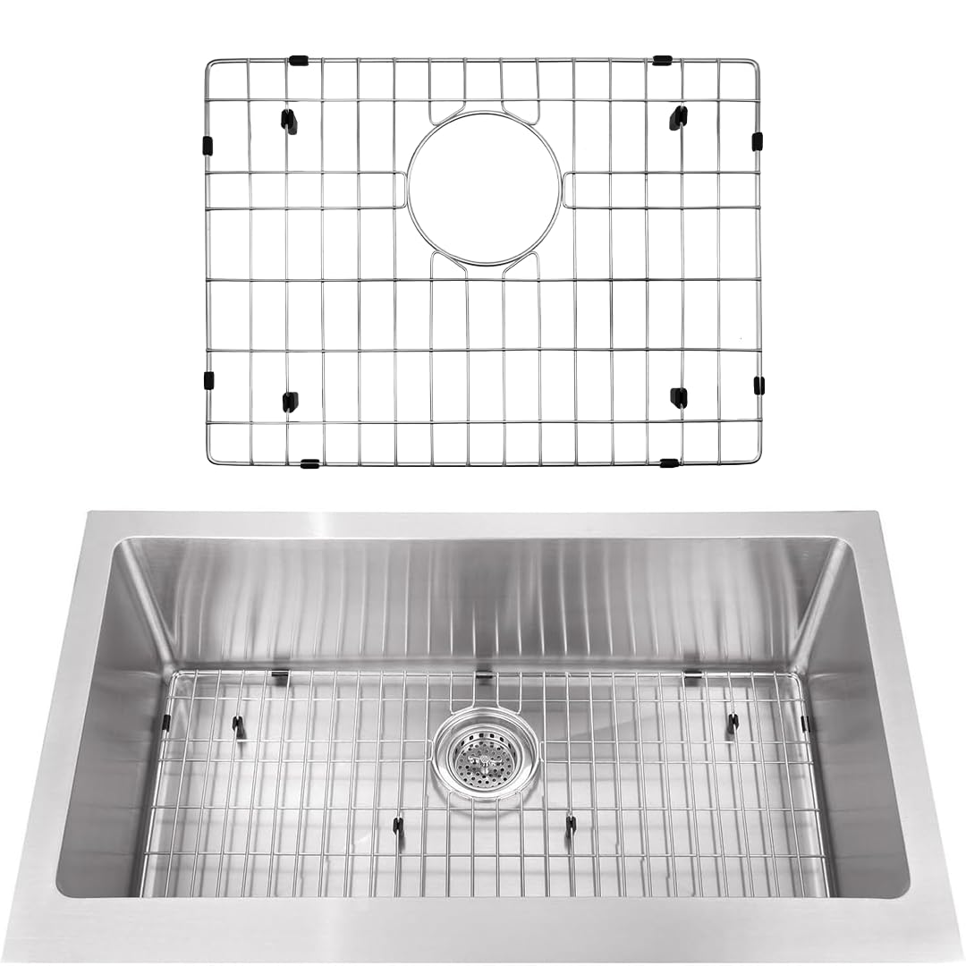 Griglia per lavello da cucina resistente e versatile, 48,3 x 35,6 cm, griglia per lavello per la parte inferiore del lavello per risparmiare spazio, nello scolapiatti