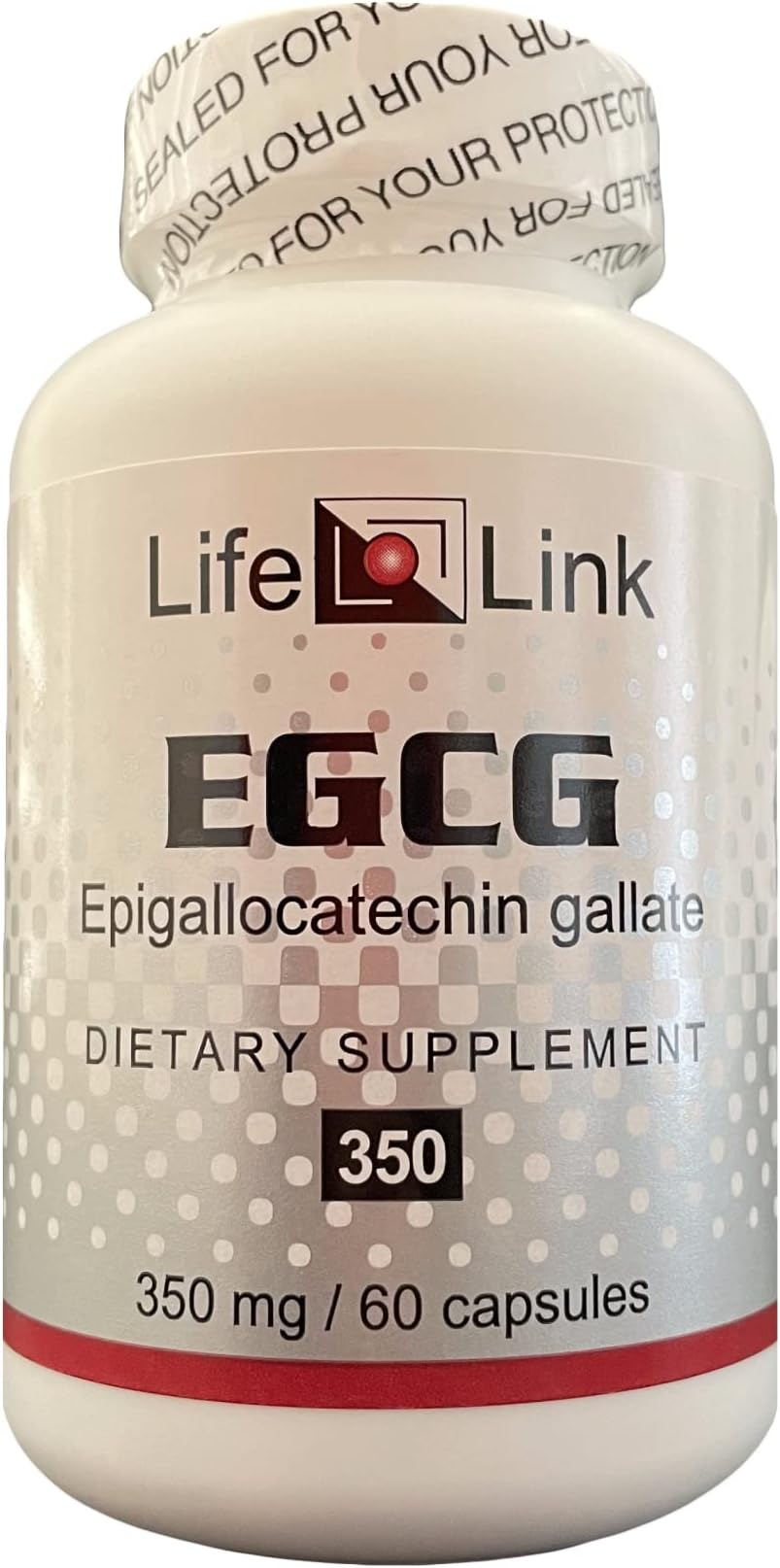 LifeLink's EGCG 350 mg - Green Tea Extract Supports Cellular Health, Supports Brain Function, Natural Energy Boost, Metabolism Support, and Rich in Antioxidants - 60 Capsules