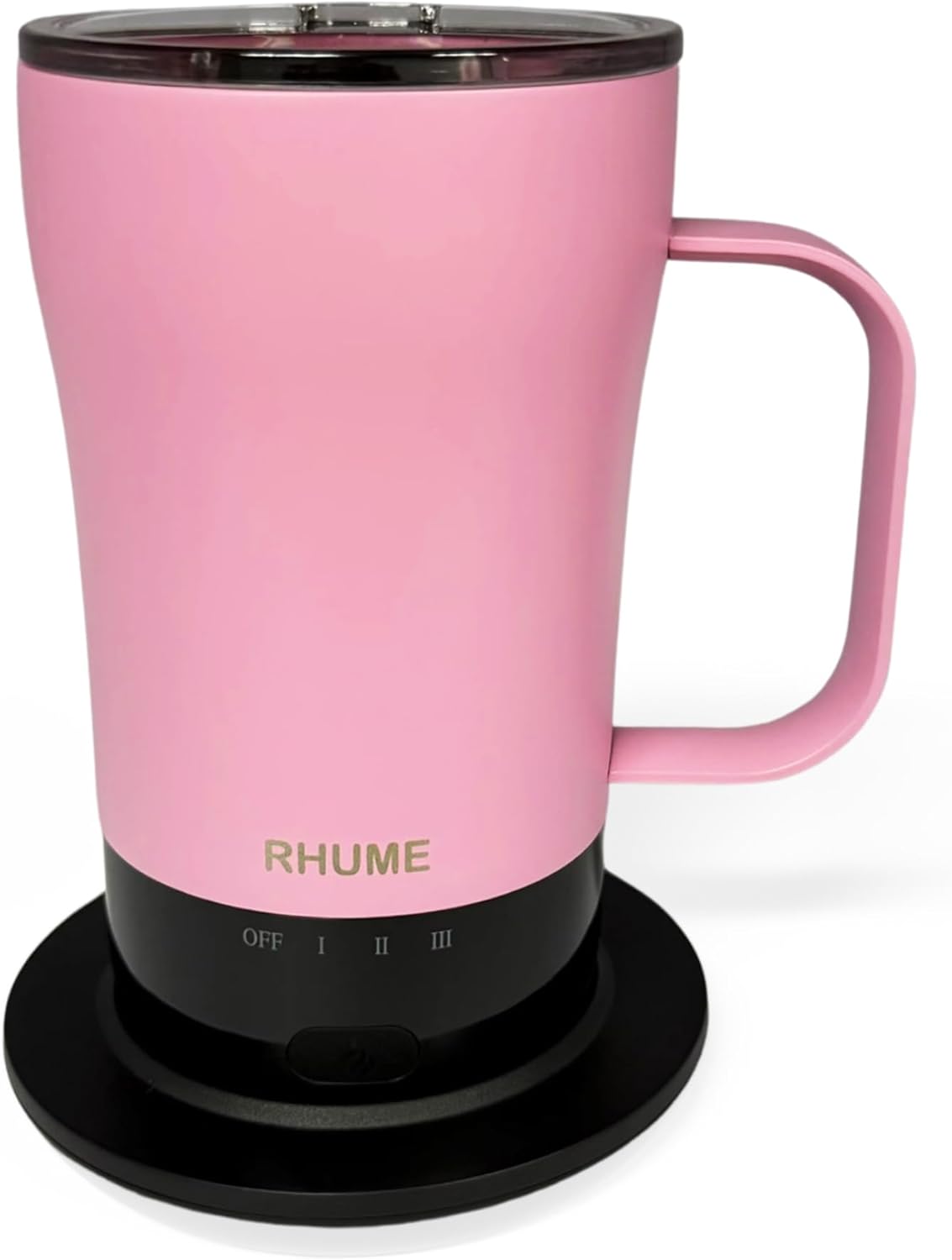 Rhume - Temperature-Controlled, Self-Heating Coffee Mug (Light Pink 14 Oz)