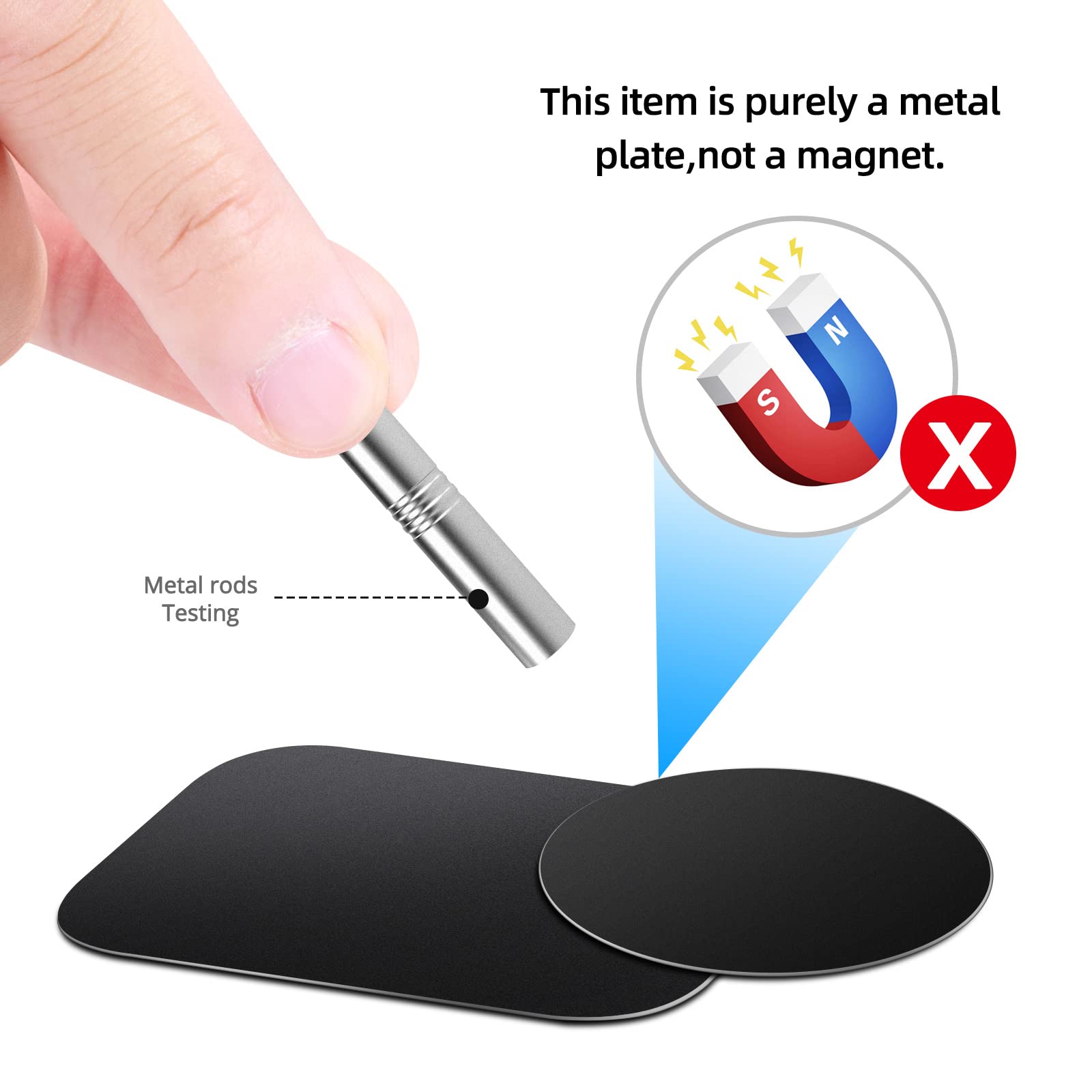 5pcs Plaque Métallique Fine Pour Support Téléphone - Temu Canada, Plaque Metalli