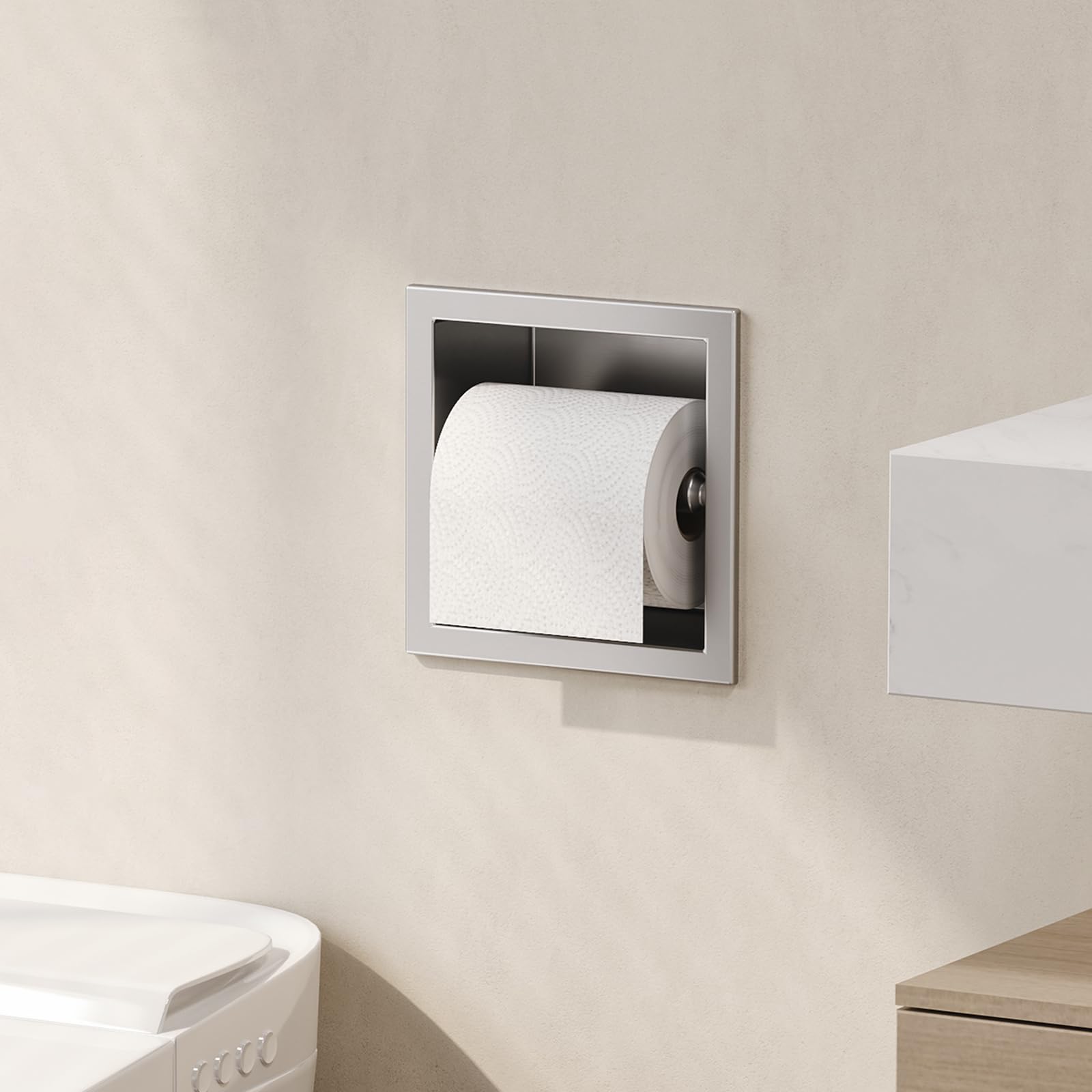 Neodrain Matte Black Recessed Toilet Paper Holder,Dual Rolls — Amazon image 10