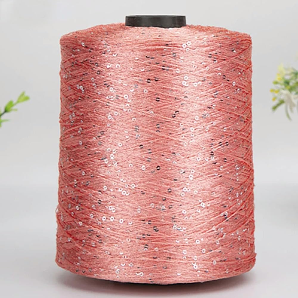 TPIONEER 500G Glitter FancyYarn Sequin Hand Crochet Thread Knitting Clothes Needleworkyarn With Sequins Knitting Yarn Needlework Sequins