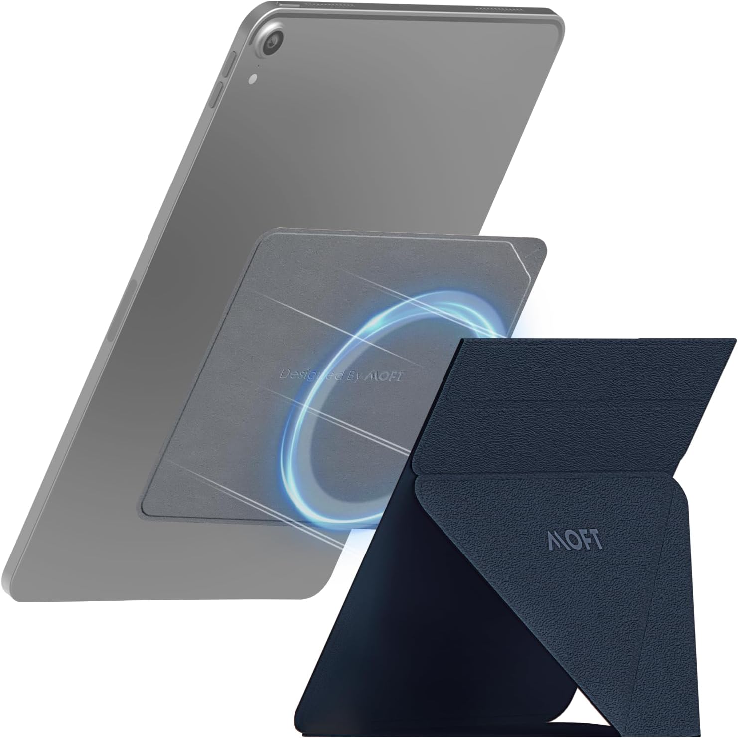 MOFT Snap Tablet Stand, Compatible for iPad Mini 6/5/4/3/2/1 and 7.9"-9.7" Tablets,Adjustable, Foldable, Portable, Swith-Friendly with The Magic Keyboard and More, Deep Blue