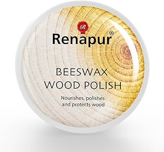 Renapur Premium Beeswax Wood Polish - Natural Furniture Polish & Conditioner - Nourishes, Polishes, and Protects All Wood Types - Food-Safe - Ideal for Wooden Surfaces & Furniture (6.7 fl oz)