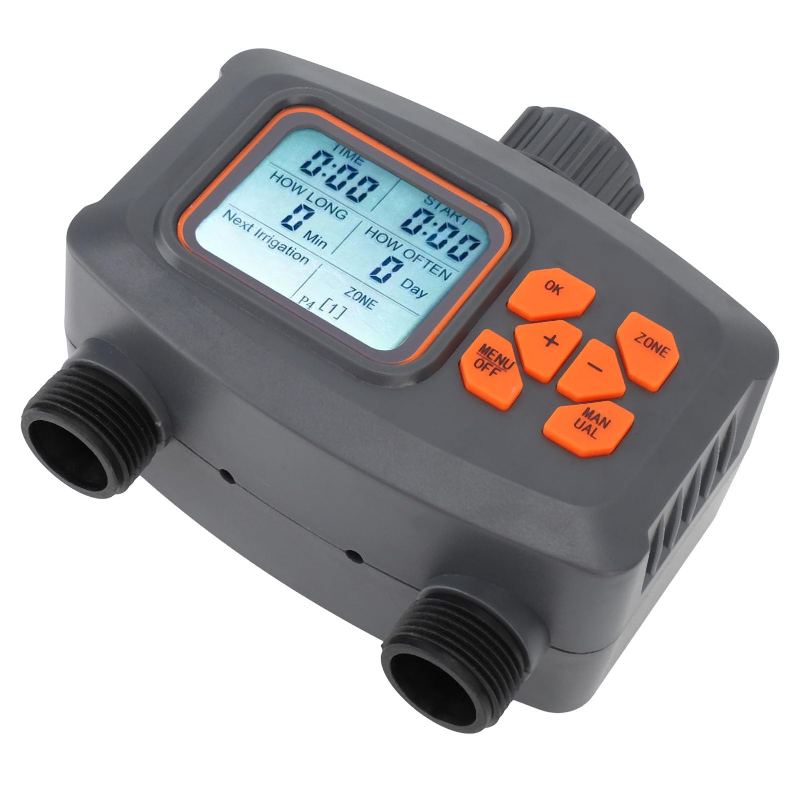 Temporizzatore per Irrigazione con Tubo a 2 Uscite Temporizzatore per Irrigatore a 2 Zone con Sensore Pioggia Controller Automatico per Irrigazione con Adattatore G3 4 Maschio a