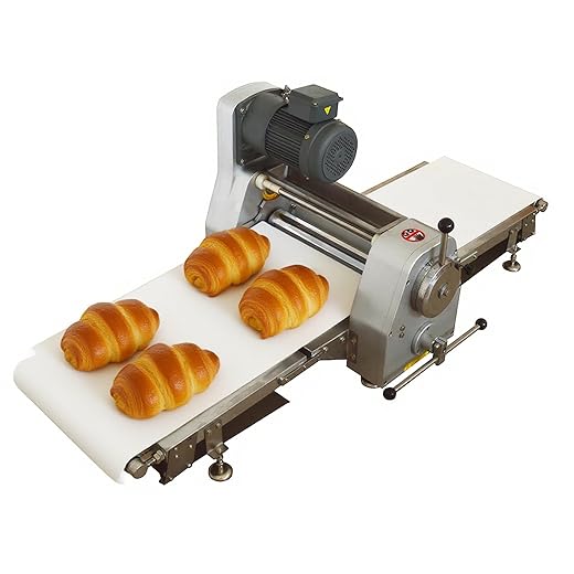 INTBUYING TableTop Dough Sheeter Machine 16'' Commercial Croissant Fondant Rollar Reversible Sheeter Pie Crust Crisp Cookie Pastry Press Sheeter Folding Dough Machine for Bakery 400W 110V