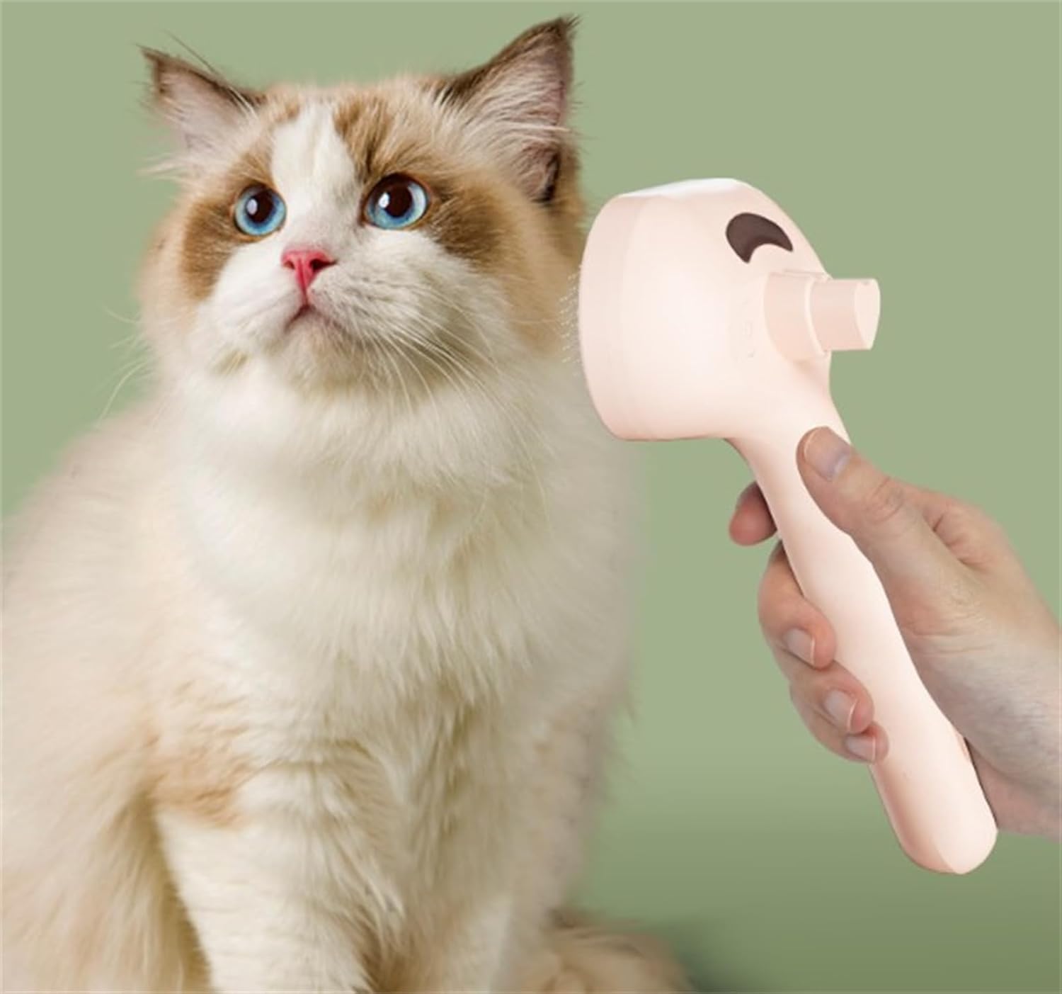 Shower Brush for Dogs, 3-in-1 Pet Grooming Brushes with Steam & Self-Cleaning Silicone Bristles