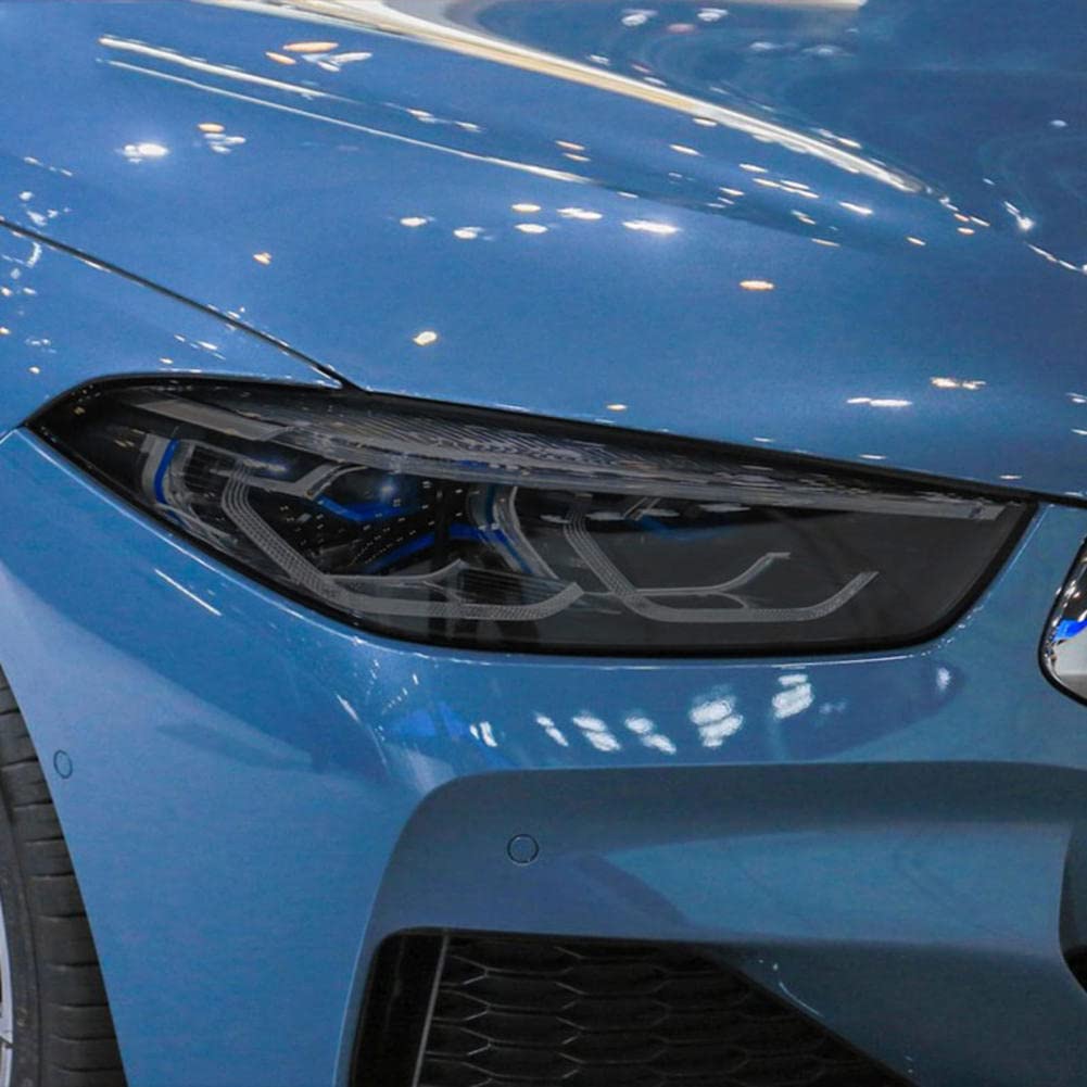 2 Pezzi Auto Faro Tinta Nero Pellicola Protettiva Vinile Protezione Adesivo TPU Trasparente, per BMW Serie 8 G14 G15 G16 Accessori