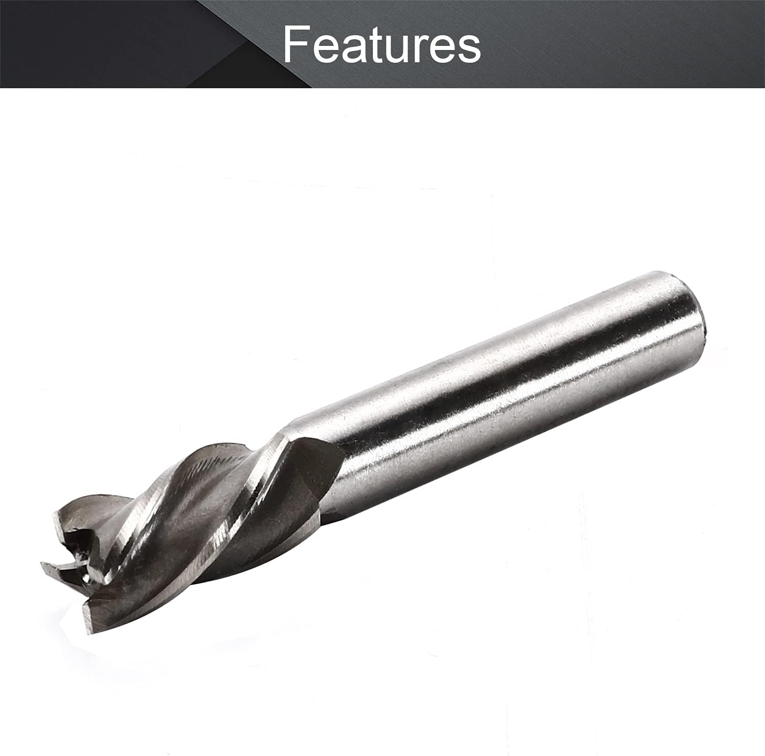 Utoolmart 4 Flute Straight End Mill Cutter, High Speed Steel HSS-AL, CNC Router Bits, 14 x 12 x 26mm, 1 Pcs
