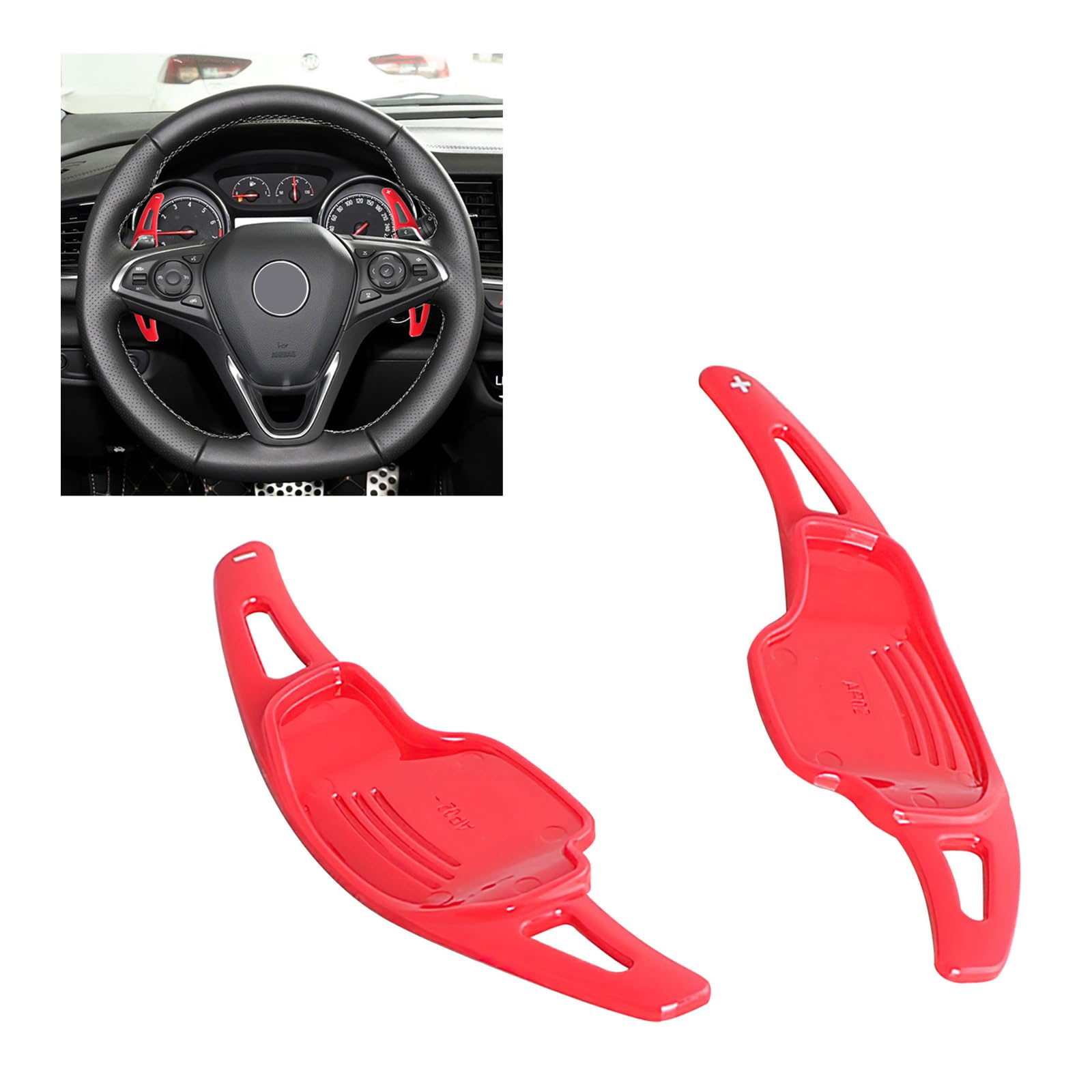 ontto Leva del cambio per volante in ABS, adatta per Opel Corsa F GS Line Insignia B GSi Grandland X Mokka Paddleshift copertura di prolunga per accessori rosso