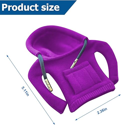 Miniatura 2 de Funda para pomo de palanca de cambios de automóvil, diseño de suéter de moda, bonita camisa con capucha para pomo de palanca de cambios de