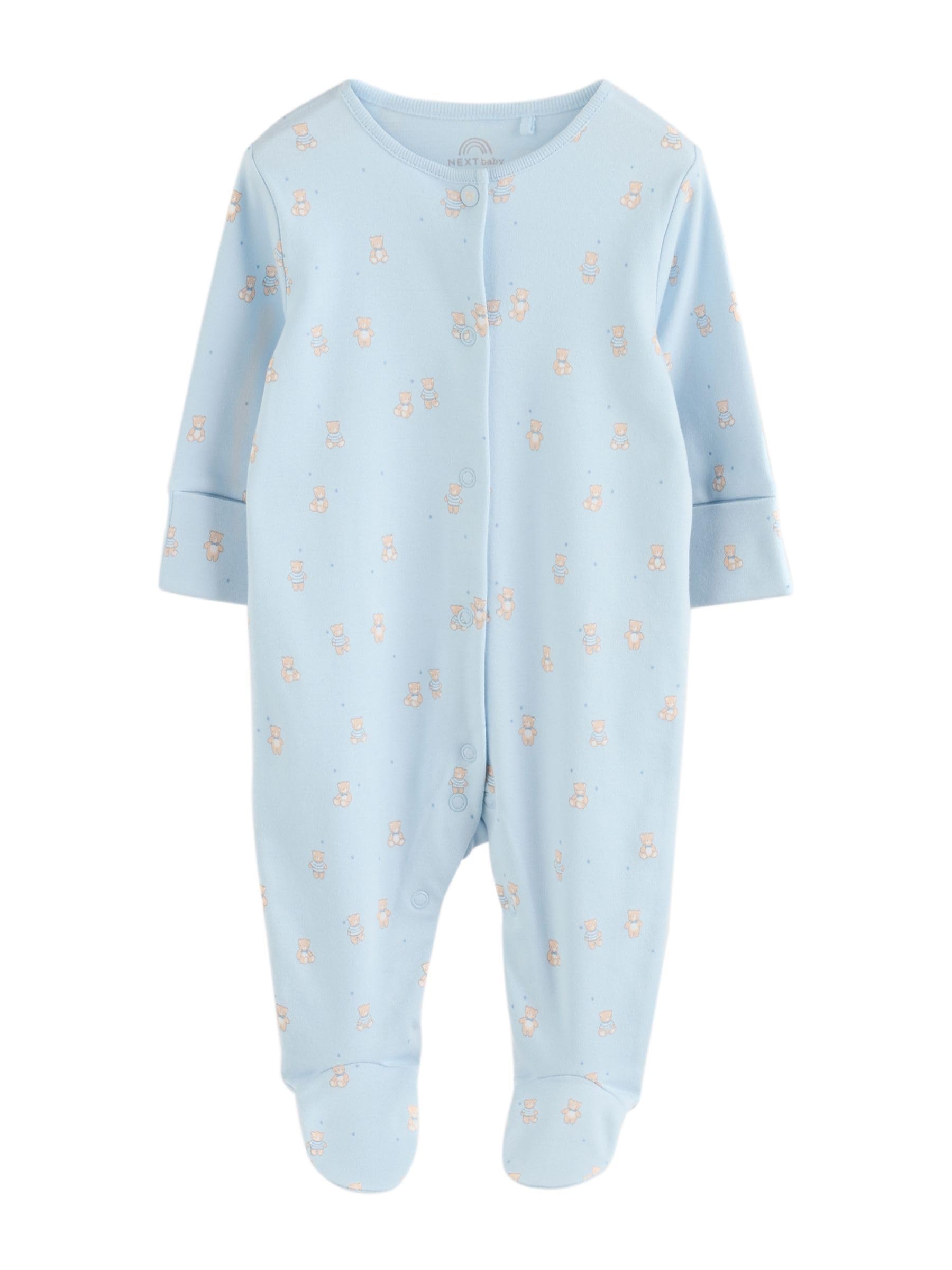 NEXT Bebés niño Pack de 7 Pijamas Tipo Pelele con Ositos para bebé Azul Newborn