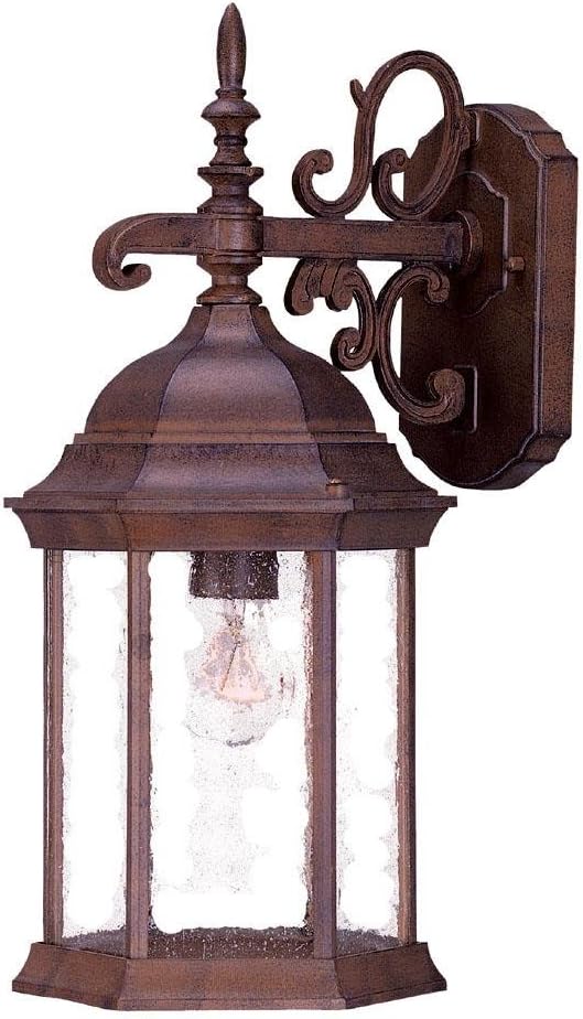 Acclaim 5181BK Craftsman 2 Collection 1-Light Wall Mount Outdoor Light Fixture, Matte Black