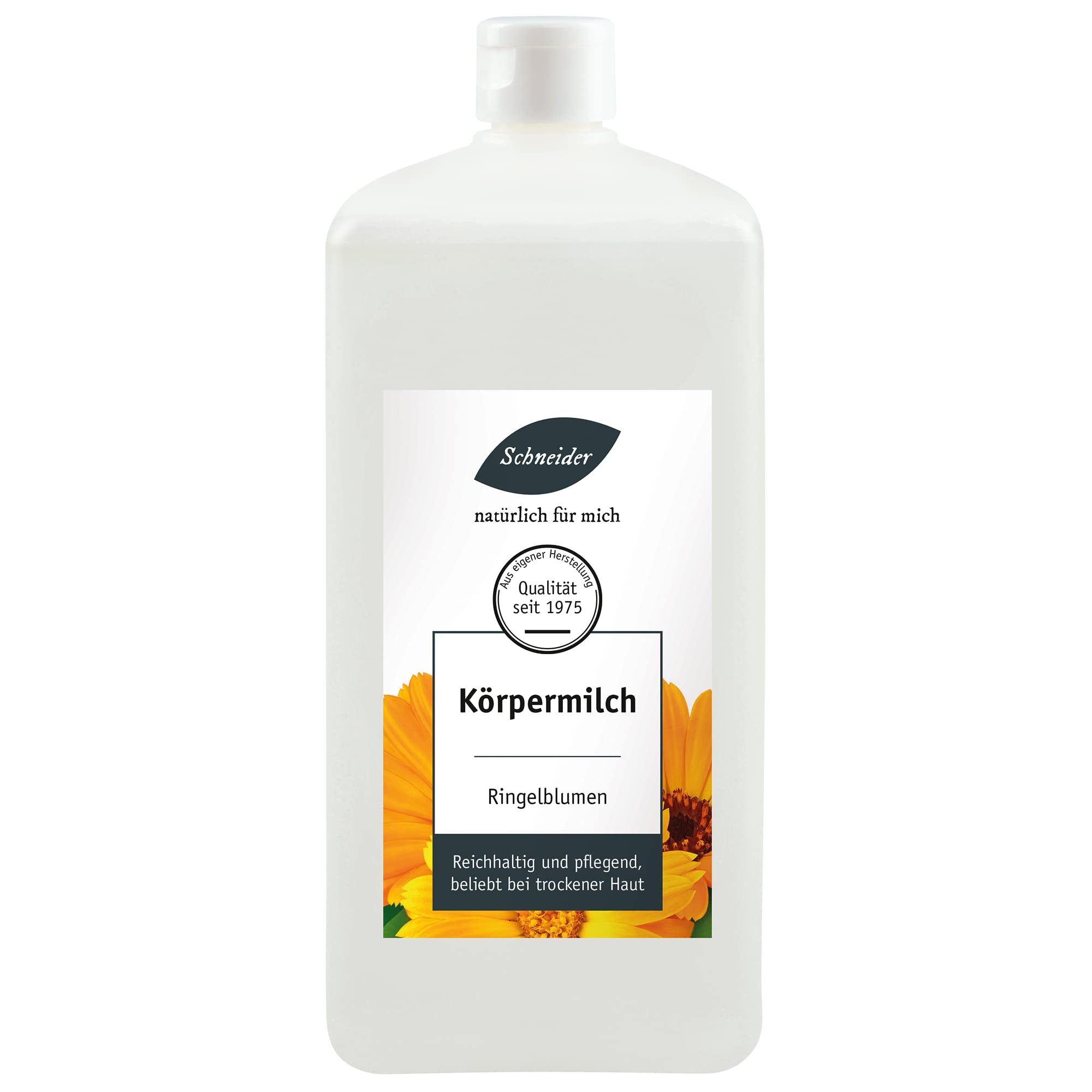 Saunabedarf Schneider - Gesichts-, Hand- und Körpermilch Ringelblume Calendula, Bodylotion 1000ml