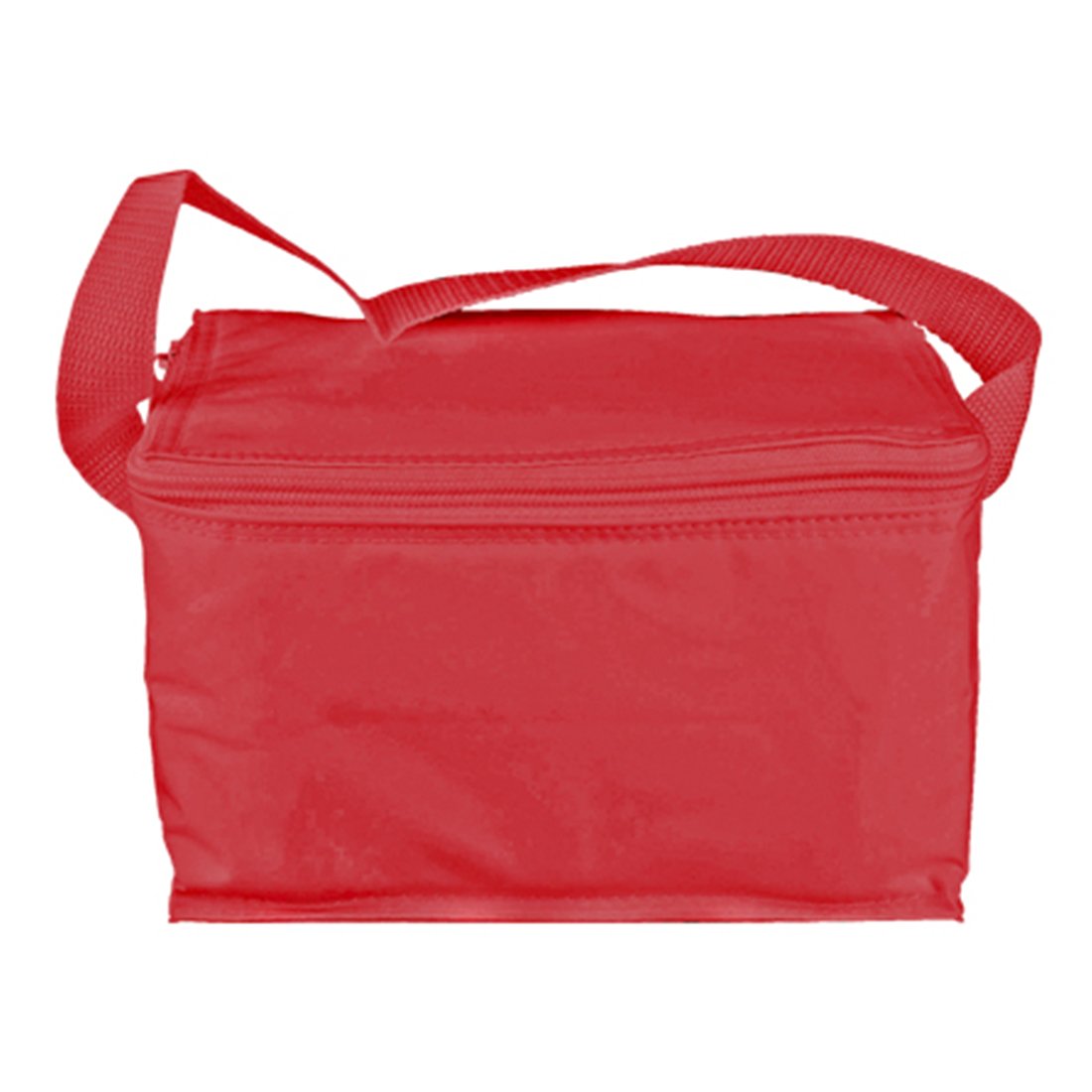 Thermal Insulated Portable Cool Canvas Stripe Lunch Picnic Totes Carry Case Bag (Small, Red) - Image 2